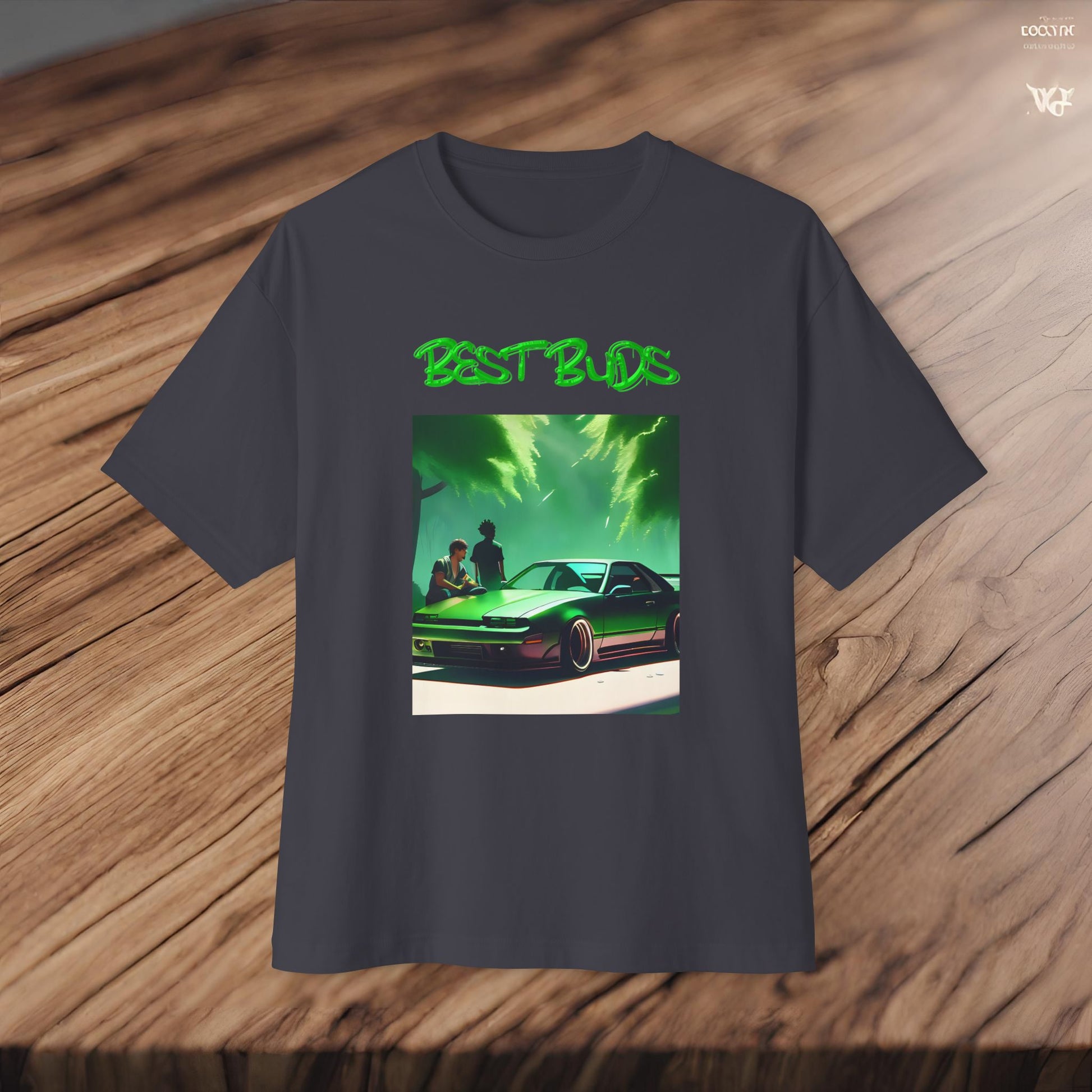 Best Buds-Premium, Ultra Soft Unisex Oversized Boxy Tee Printify by The Night Shift Automotive Apparel
