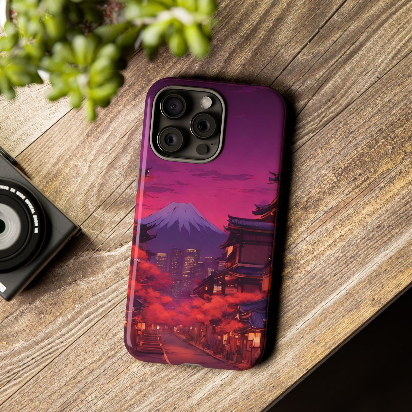 Traditional Japanese Village Countryside-Dual Layer Ultra Tough Phone Case iPhone 15 Pro Max Glossy Printify by The Night Shift Automotive Apparel