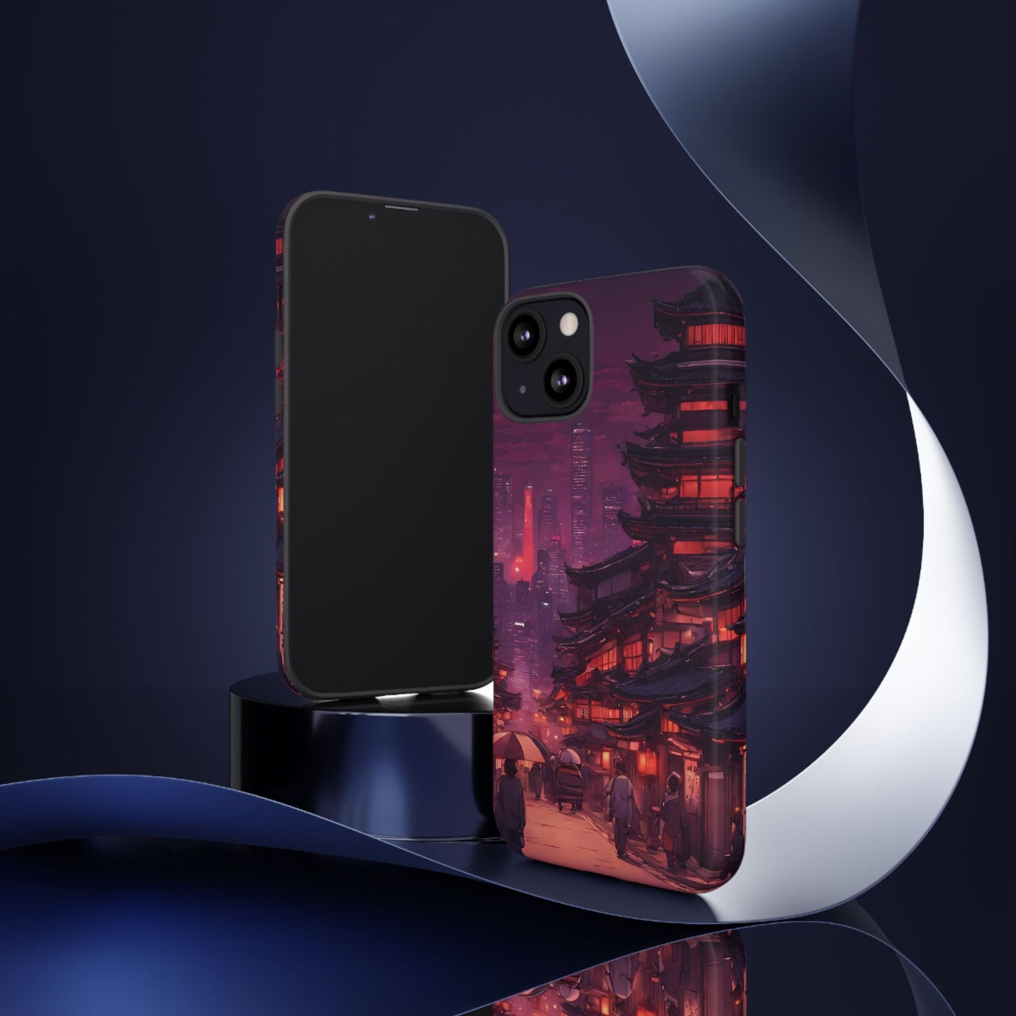 Traditional Japanese Village Countryside-Dual Layer Ultra Tough Phone Case iPhone 13 Glossy Printify by The Night Shift Automotive Apparel