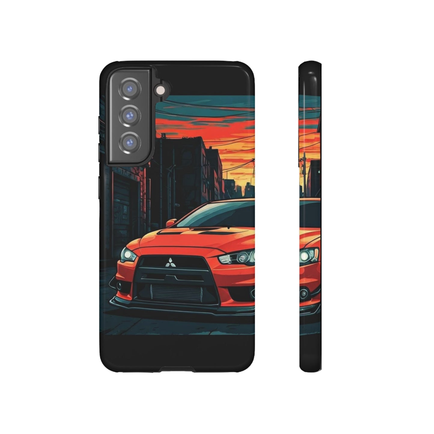 Mitsubishi Evo X Street Life-Dual Layer Ultra Tough Phone Case Printify by The Night Shift Automotive Apparel