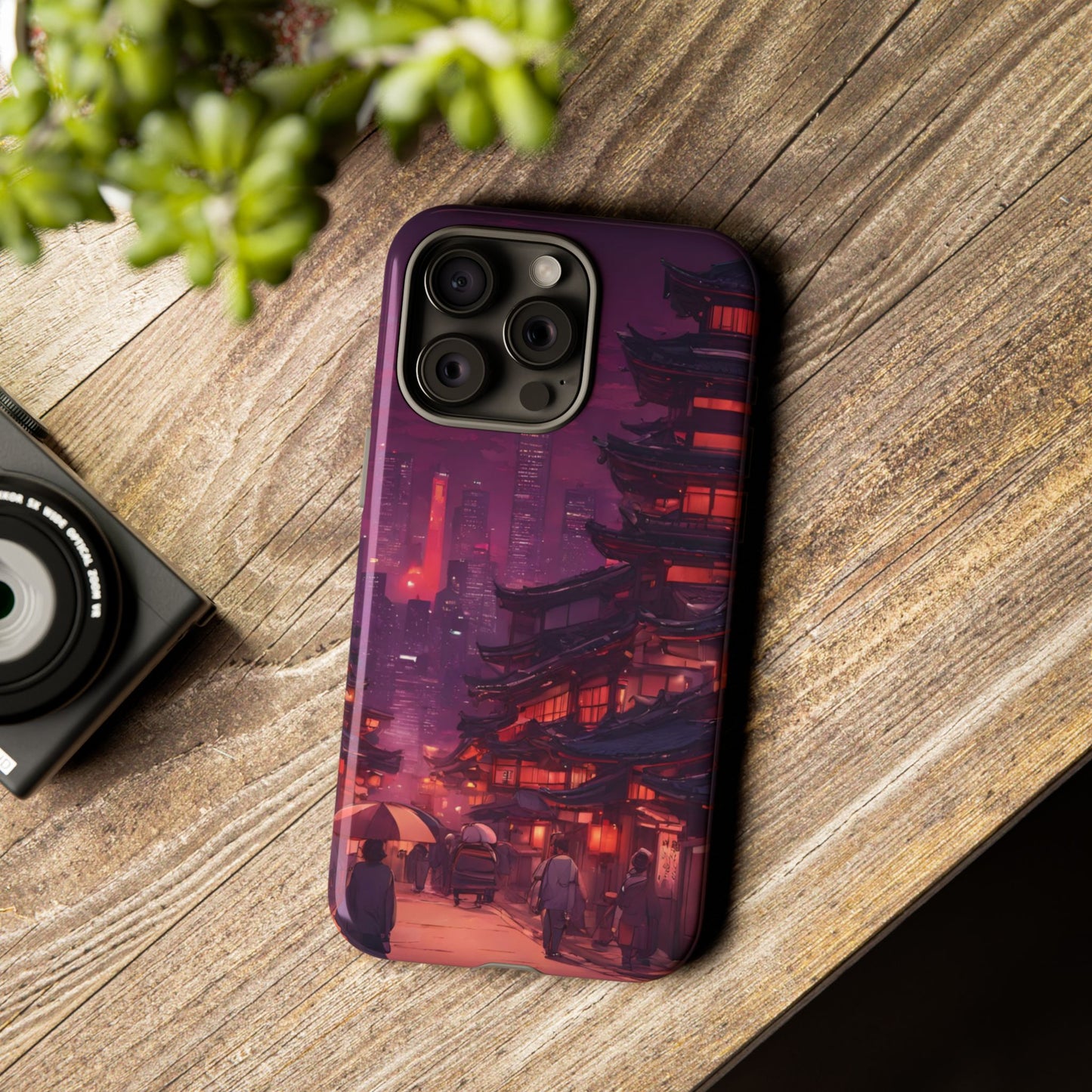 Traditional Japanese Village Countryside-Dual Layer Ultra Tough Phone Case iPhone 15 Pro Max Glossy Printify by The Night Shift Automotive Apparel