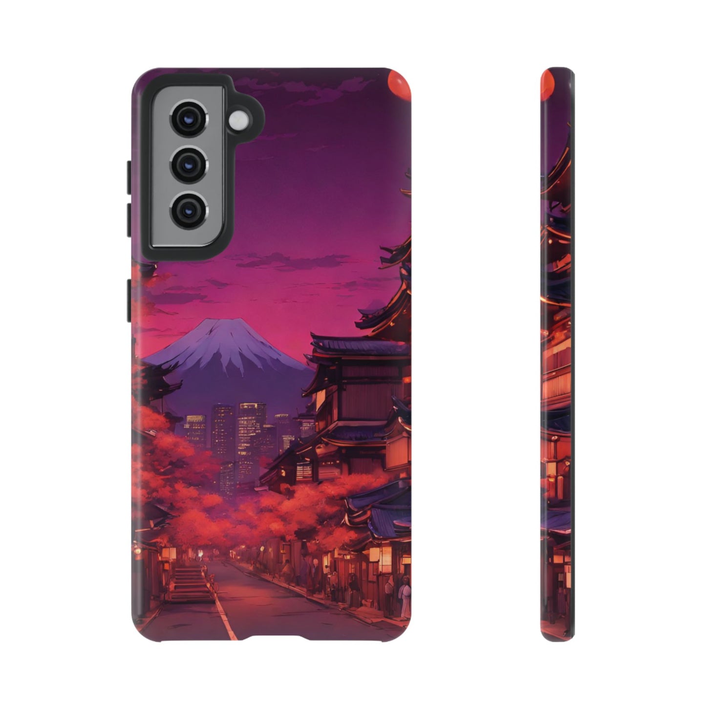 Traditional Japanese Village Countryside-Dual Layer Ultra Tough Phone Case Samsung Galaxy S21 Glossy Printify by The Night Shift Automotive Apparel