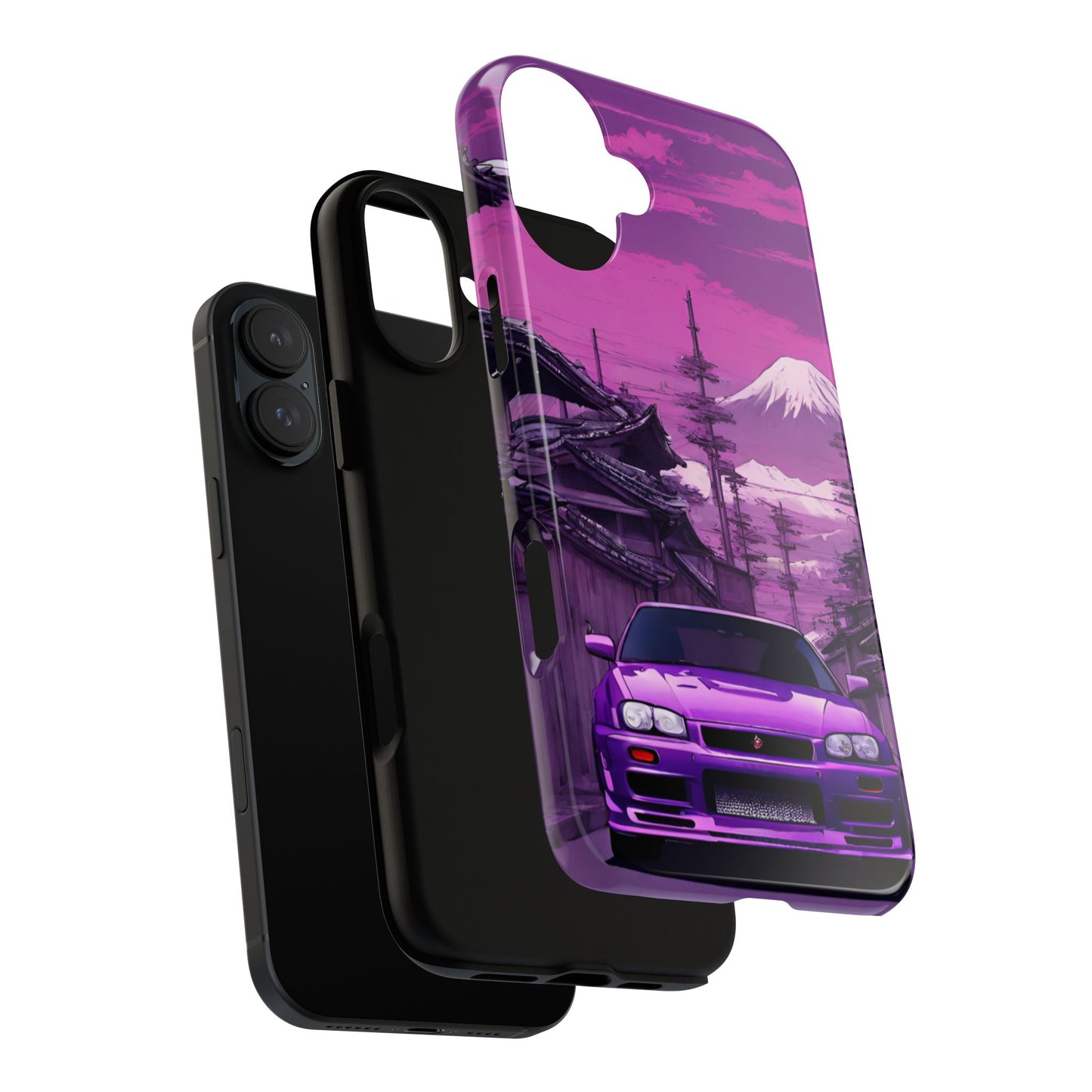 Nissan Skyline R34 Mt Fuji-Dual Layer Ultra Tough Phone Case Printify by The Night Shift Automotive Apparel