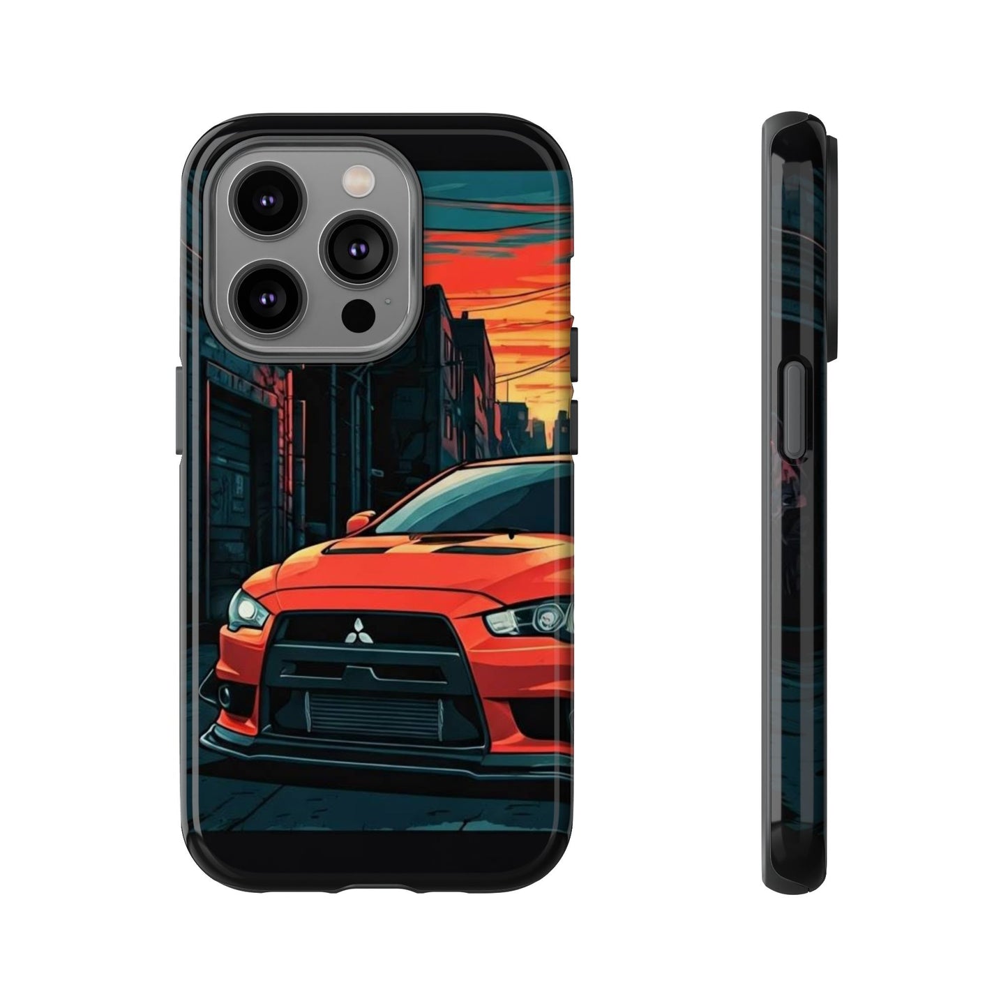 Mitsubishi Evo X Street Life-Dual Layer Ultra Tough Phone Case Printify by The Night Shift Automotive Apparel