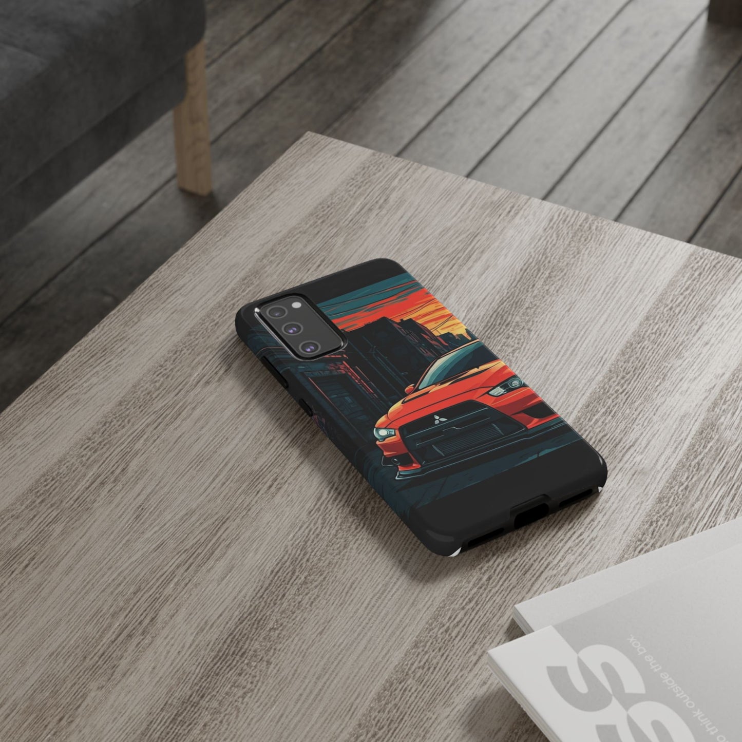 Mitsubishi Evo X Street Life-Dual Layer Ultra Tough Phone Case Samsung Galaxy S20 FE Glossy Printify by The Night Shift Automotive Apparel