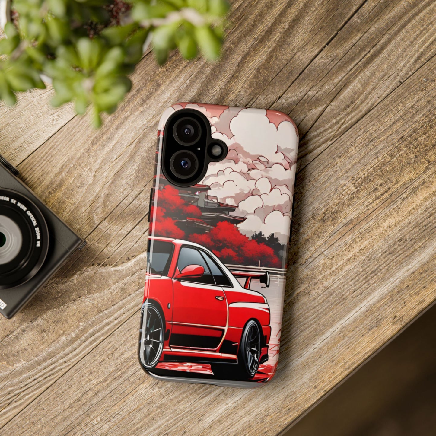 Nissan Skyline R34-Dual Layer Ultra Tough Phone Case iPhone 16 Glossy Printify by The Night Shift Automotive Apparel