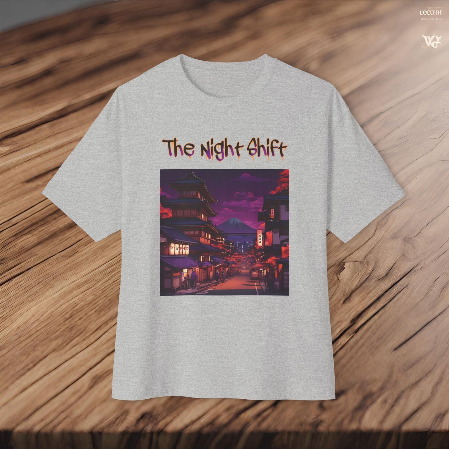 Volcanic Japanese Village-Premium, Ultra Soft Unisex Oversized Boxy Tee Printify by The Night Shift Automotive Apparel