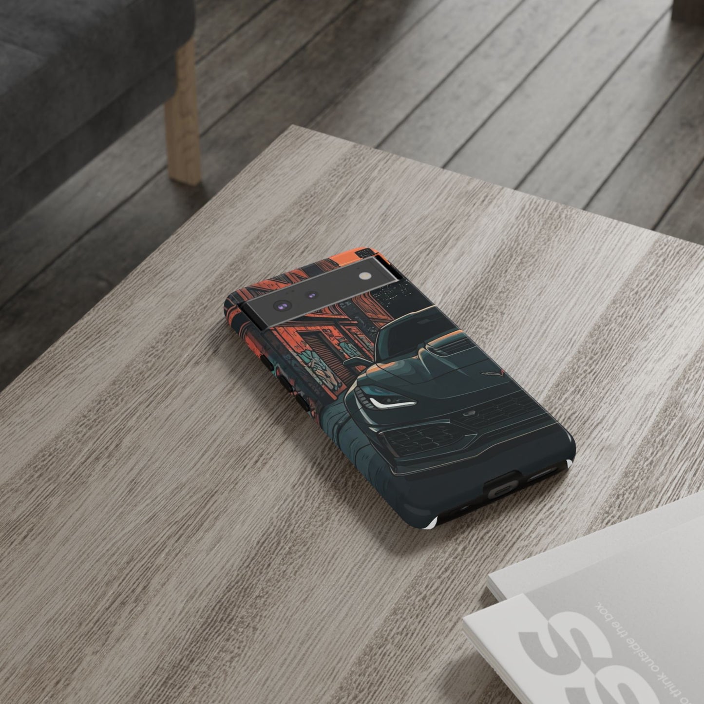 Chevy Corvette C7 Street Life-Dual Layer Ultra Tough Phone Case Google Pixel 6 Glossy Printify by The Night Shift Automotive Apparel