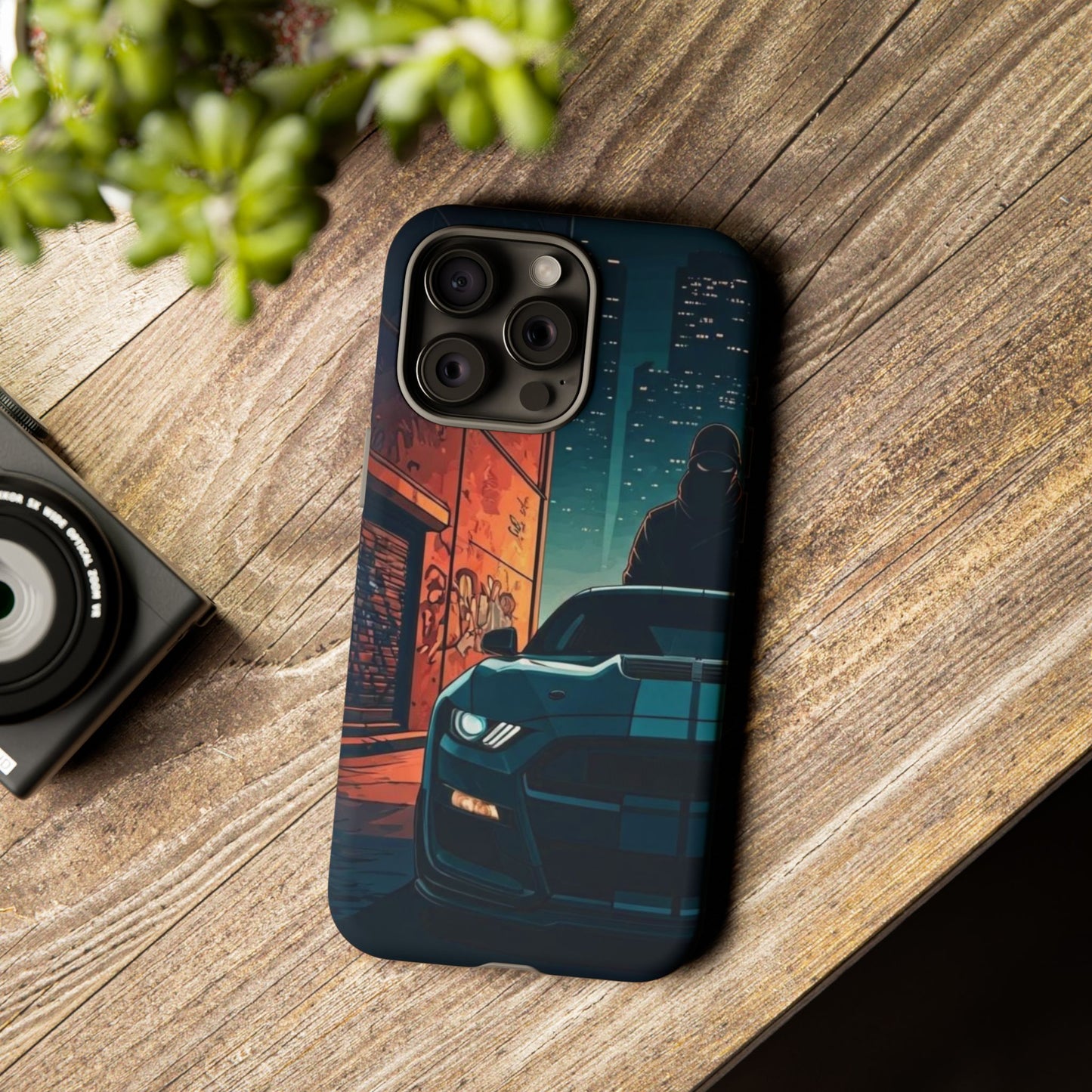 Ford Mustang Shelby GT350 Street Life-Dual Layer Ultra Tough Phone Case iPhone 15 Pro Max Matte Printify by The Night Shift Automotive Apparel