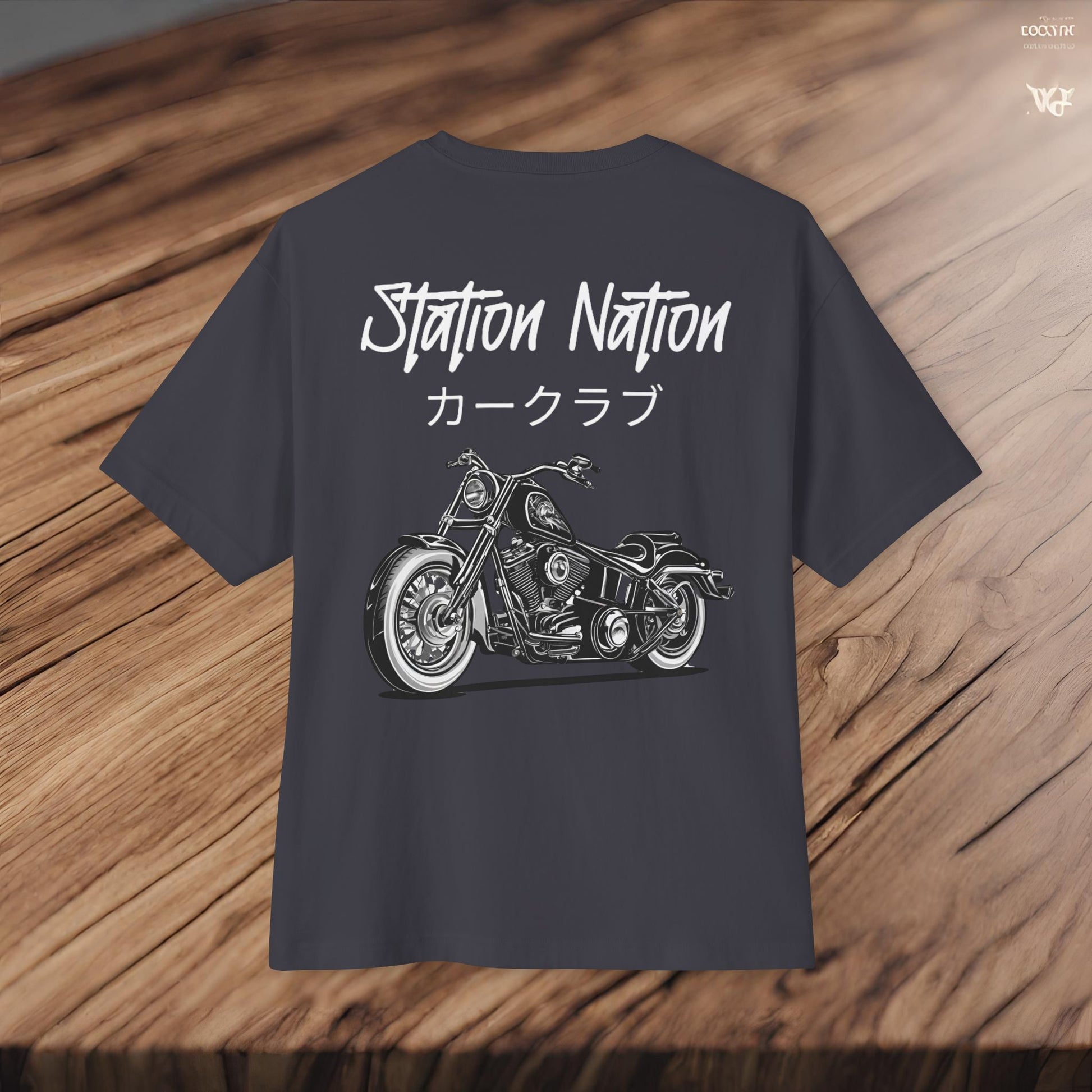 Station Nation-Premium, Ultra Soft Unisex Oversized Boxy Tee Printify by The Night Shift Automotive Apparel