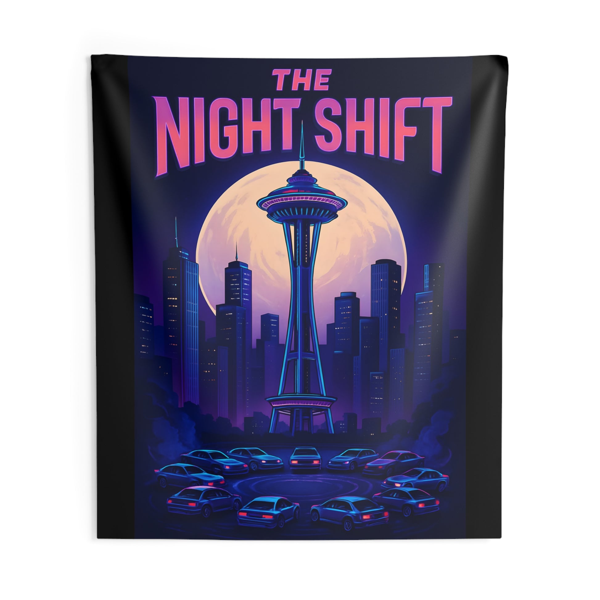 The Night Shift Indoor Wall Tapestries - Shop Banner 88" × 104" Printify by The Night Shift Automotive Apparel