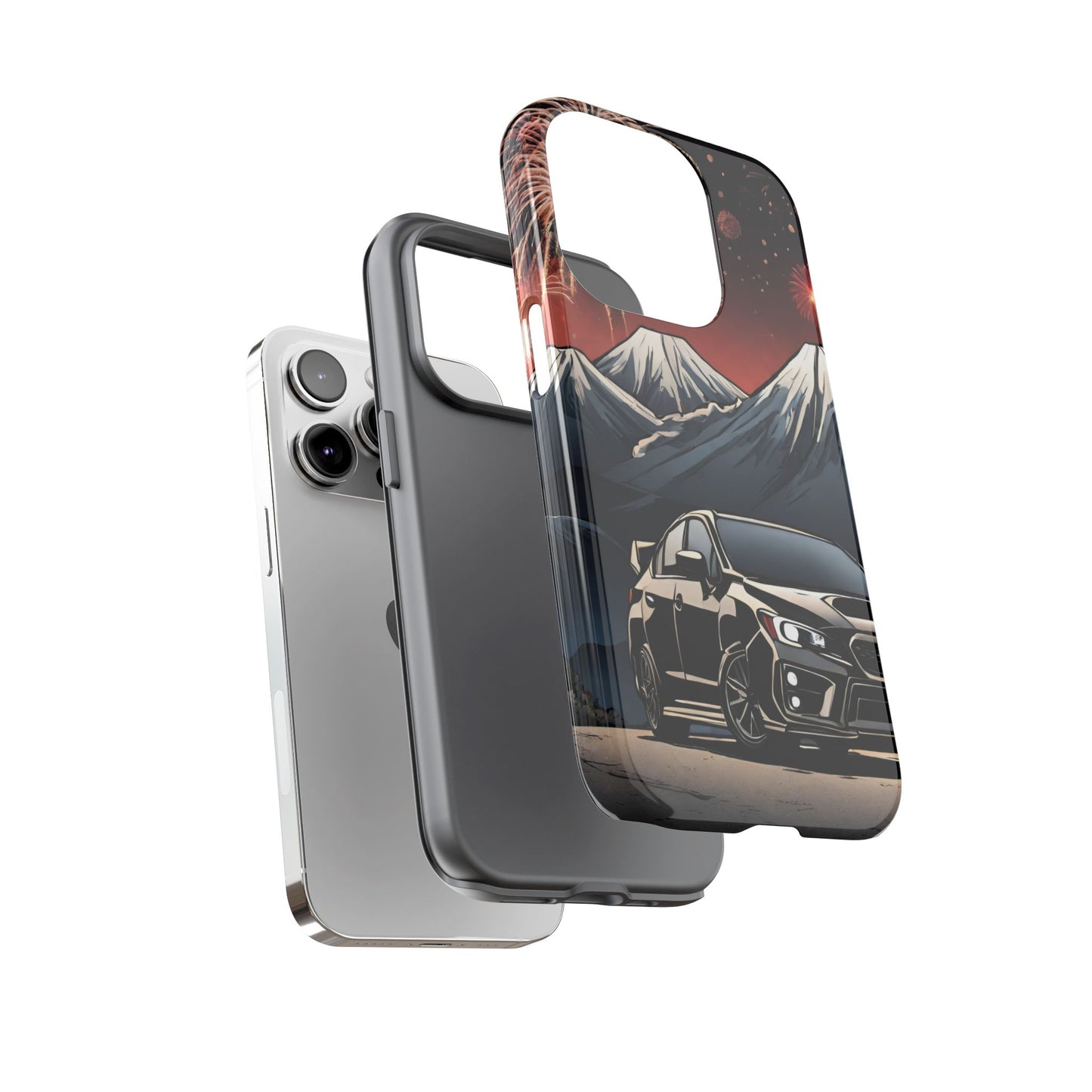 Subaru WRX/STI Fireworks-Dual Layer Ultra Tough Phone Case Printify by The Night Shift Automotive Apparel