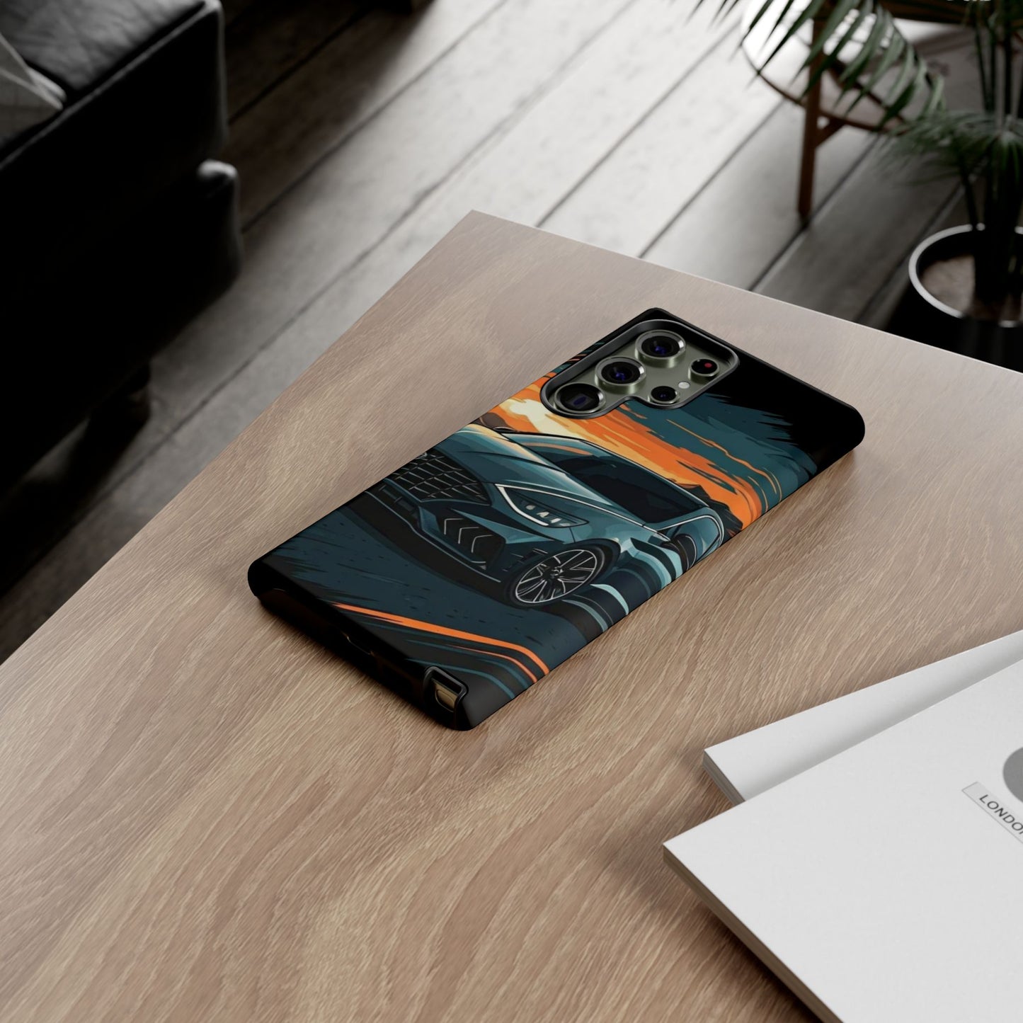 Hyundai Sonata-Sunset Drive-Dual Layer Ultra Tough Phone Case Samsung Galaxy S23 Ultra Matte Printify by The Night Shift Automotive Apparel