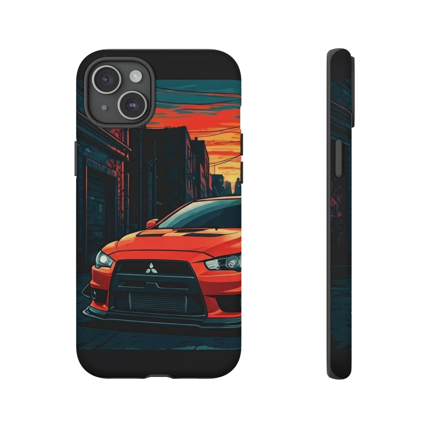 Mitsubishi Evo X Street Life-Dual Layer Ultra Tough Phone Case Printify by The Night Shift Automotive Apparel