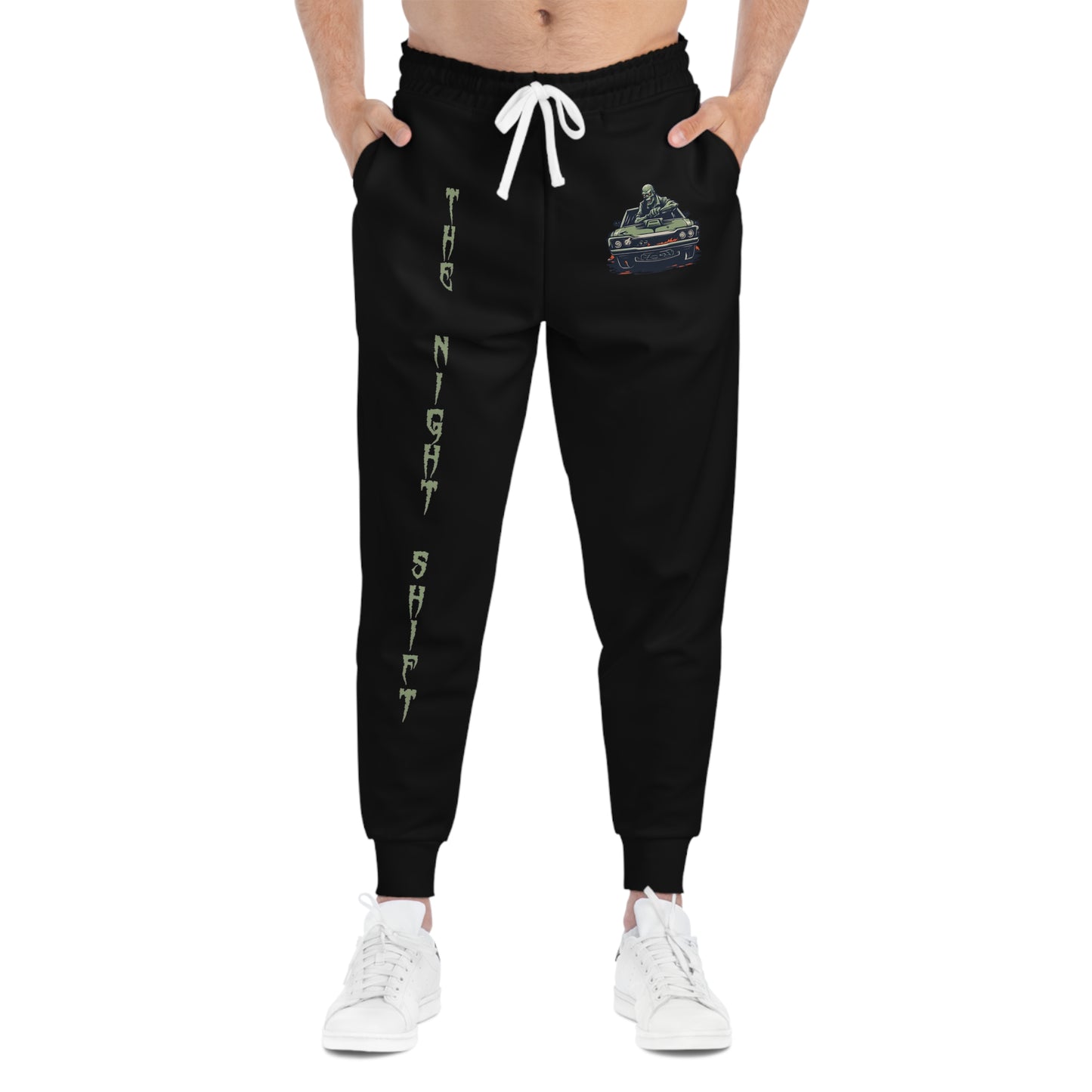 Hell Ride-Premium, Ultra Soft Athletic Joggers Seam thread color automatically matched to design Printify by The Night Shift Automotive Apparel