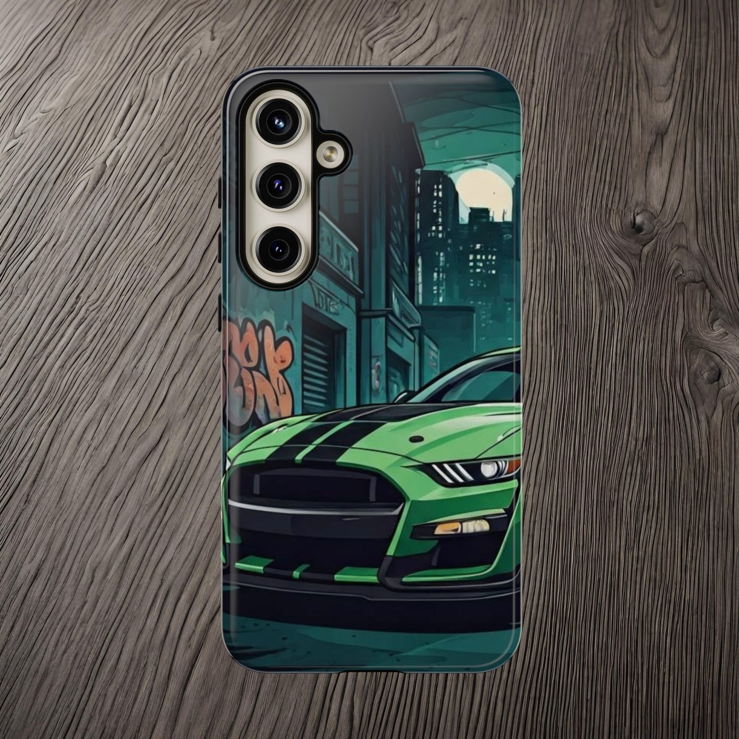 Ford Mustang Shelby GT500 Street Life-Dual Layer Ultra Tough Phone Case Samsung Galaxy S24 Plus Glossy Printify by The Night Shift Automotive Apparel