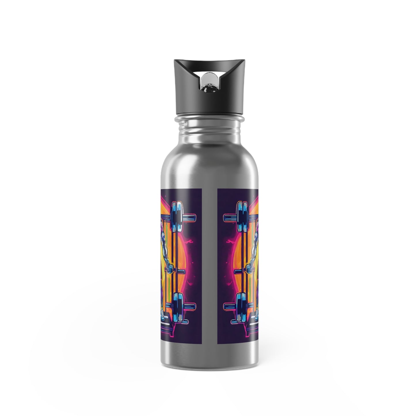 Stainless Steel Water Bottle With Straw, 20oz Printify by The Night Shift Automotive Apparel