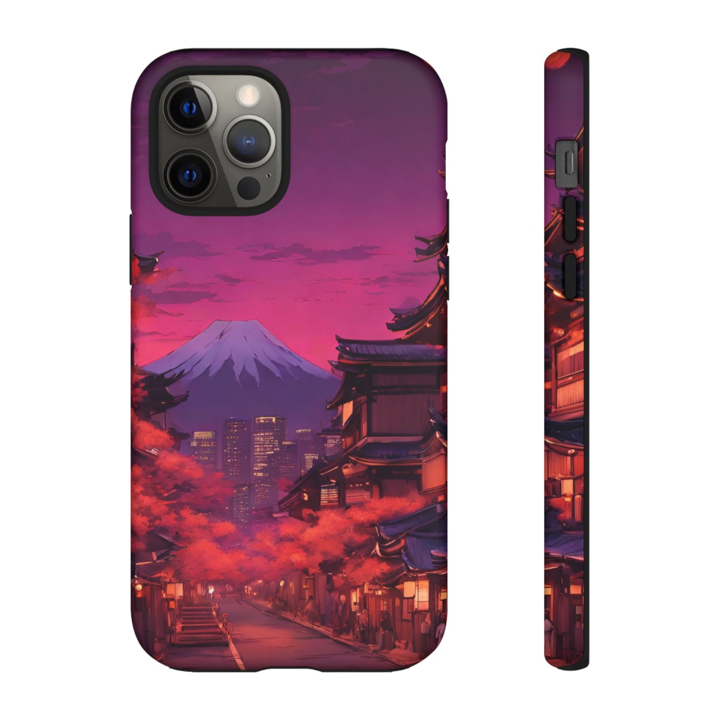 Traditional Japanese Village Countryside-Dual Layer Ultra Tough Phone Case iPhone 12 Pro Matte Printify by The Night Shift Automotive Apparel