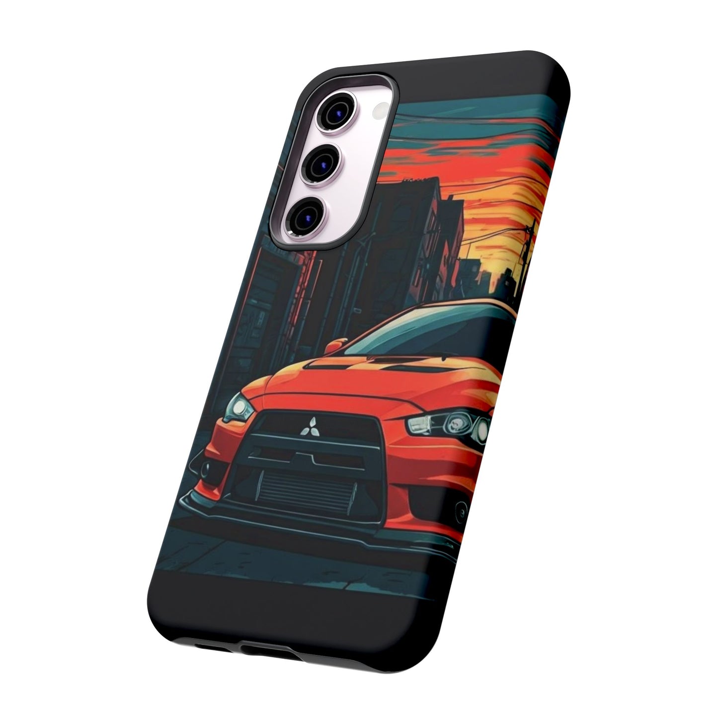Mitsubishi Evo X Street Life-Dual Layer Ultra Tough Phone Case Printify by The Night Shift Automotive Apparel