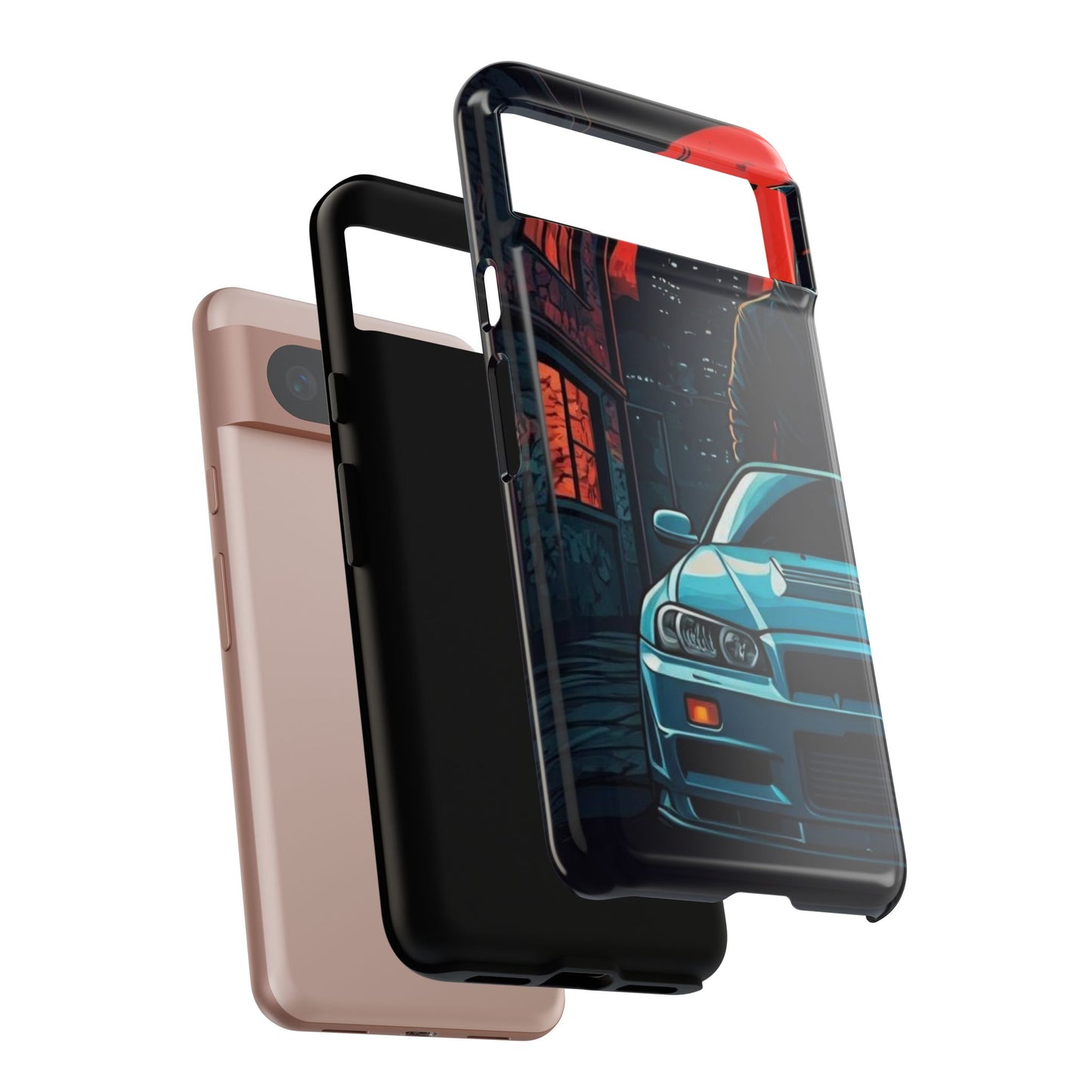 Nissan Skyline R34 Street Life-Dual Layer Ultra Tough Phone Case Printify by The Night Shift Automotive Apparel