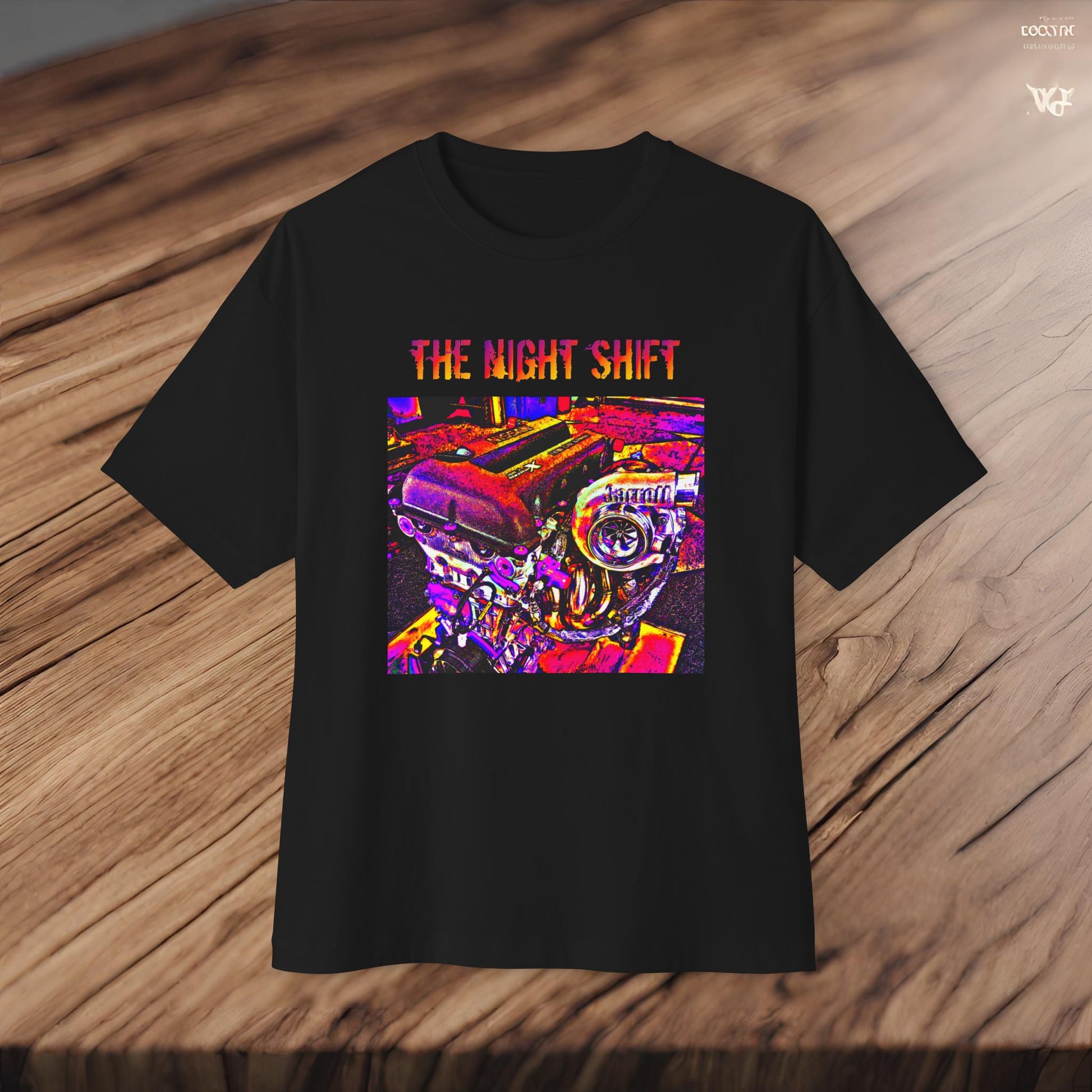 SR20DET Synthwave-Premium, Ultra Soft Unisex Oversized Boxy Tee Printify by The Night Shift Automotive Apparel