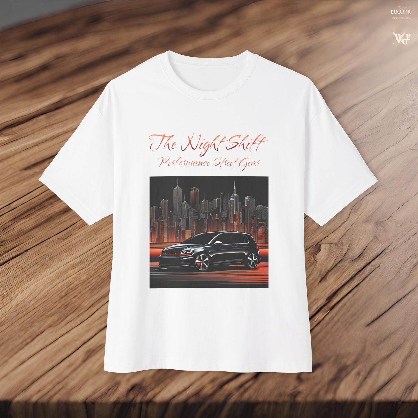 Volkswagen Golf GTI Urban Streets-Premium, Ultra Soft Unisex Oversized Boxy Tee Printify by The Night Shift Automotive Apparel