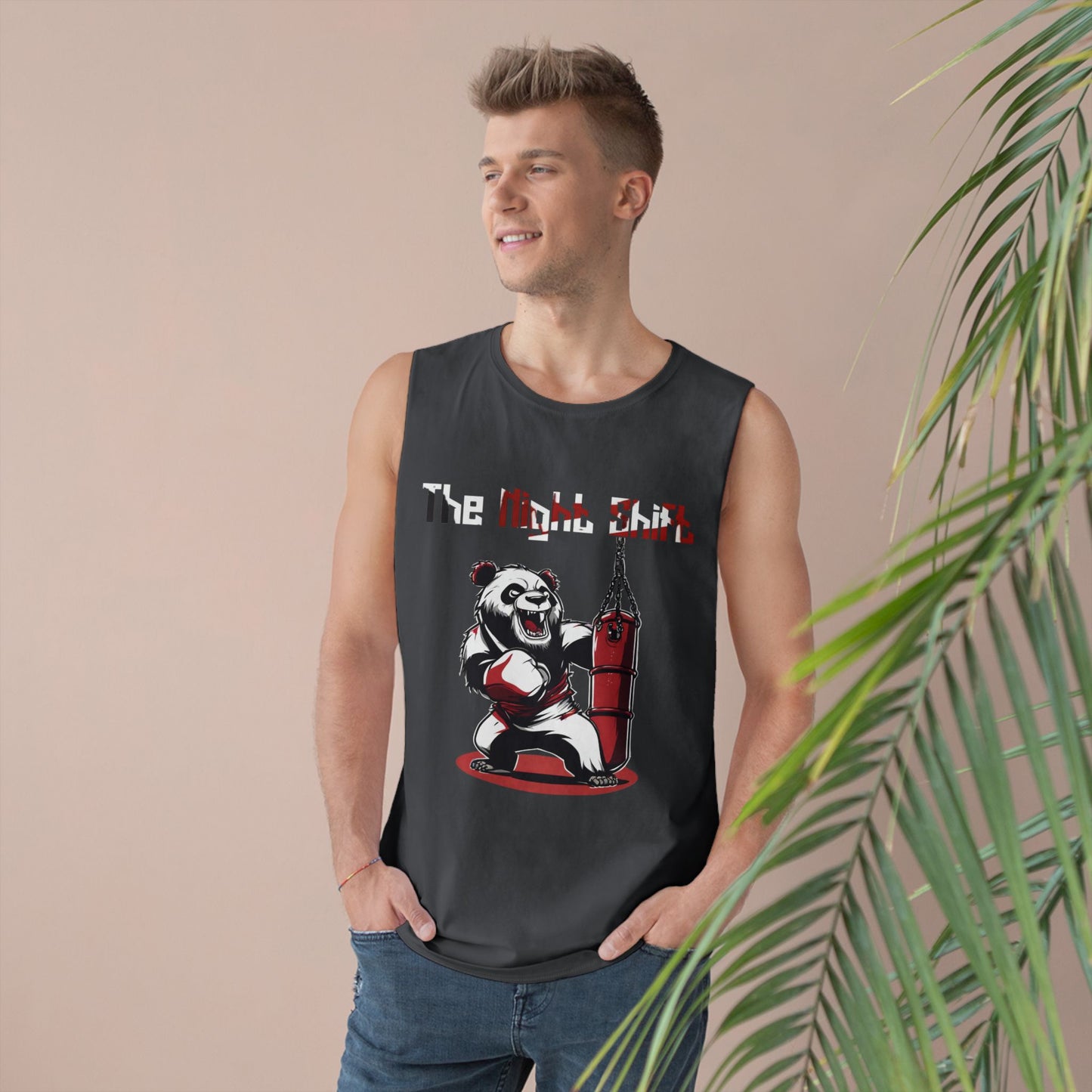 Boxing Panda - Premium Unisex Barnard Tank Top Printify by The Night Shift Automotive Apparel
