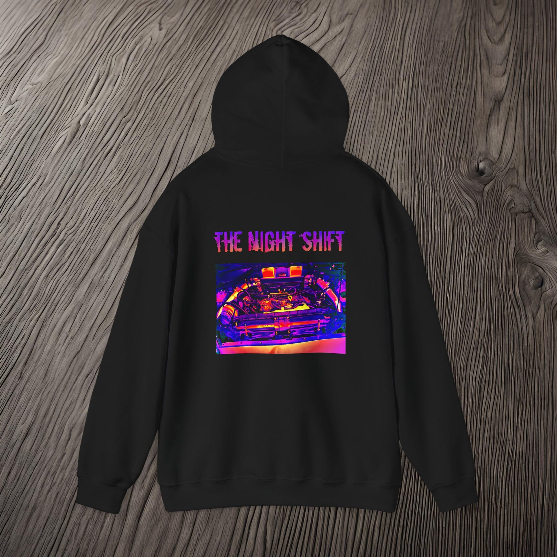 VQ37VHR Single Turbo Synthwave-Premium, Ultra Soft Unisex Hoodie Printify by The Night Shift Automotive Apparel