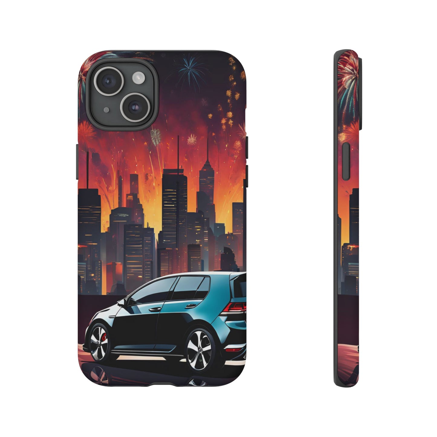 Volkswagon Golf GTI Fireworks-Dual Layer Ultra Tough Phone Case Printify by The Night Shift Automotive Apparel