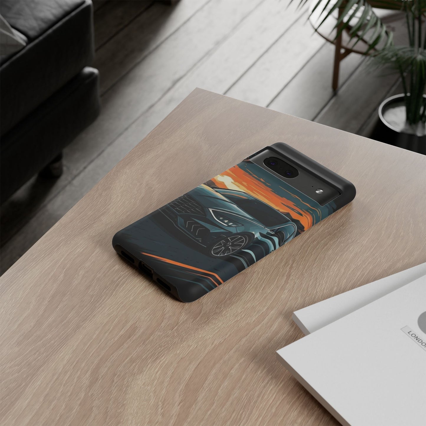 Hyundai Sonata-Sunset Drive-Dual Layer Ultra Tough Phone Case Google Pixel 7 Matte Printify by The Night Shift Automotive Apparel