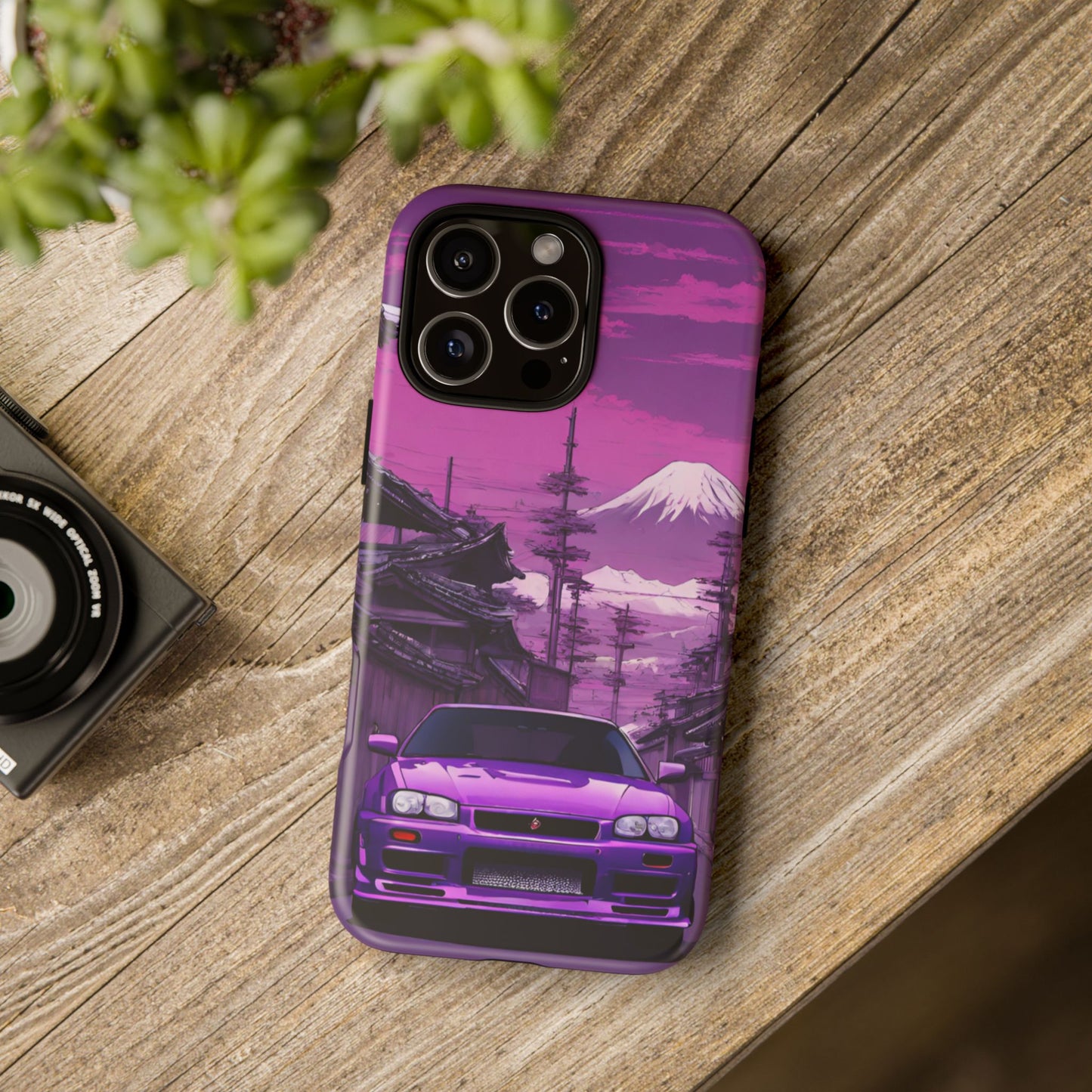 Nissan Skyline R34 Mt Fuji-Dual Layer Ultra Tough Phone Case iPhone 16 Pro Max Matte Printify by The Night Shift Automotive Apparel