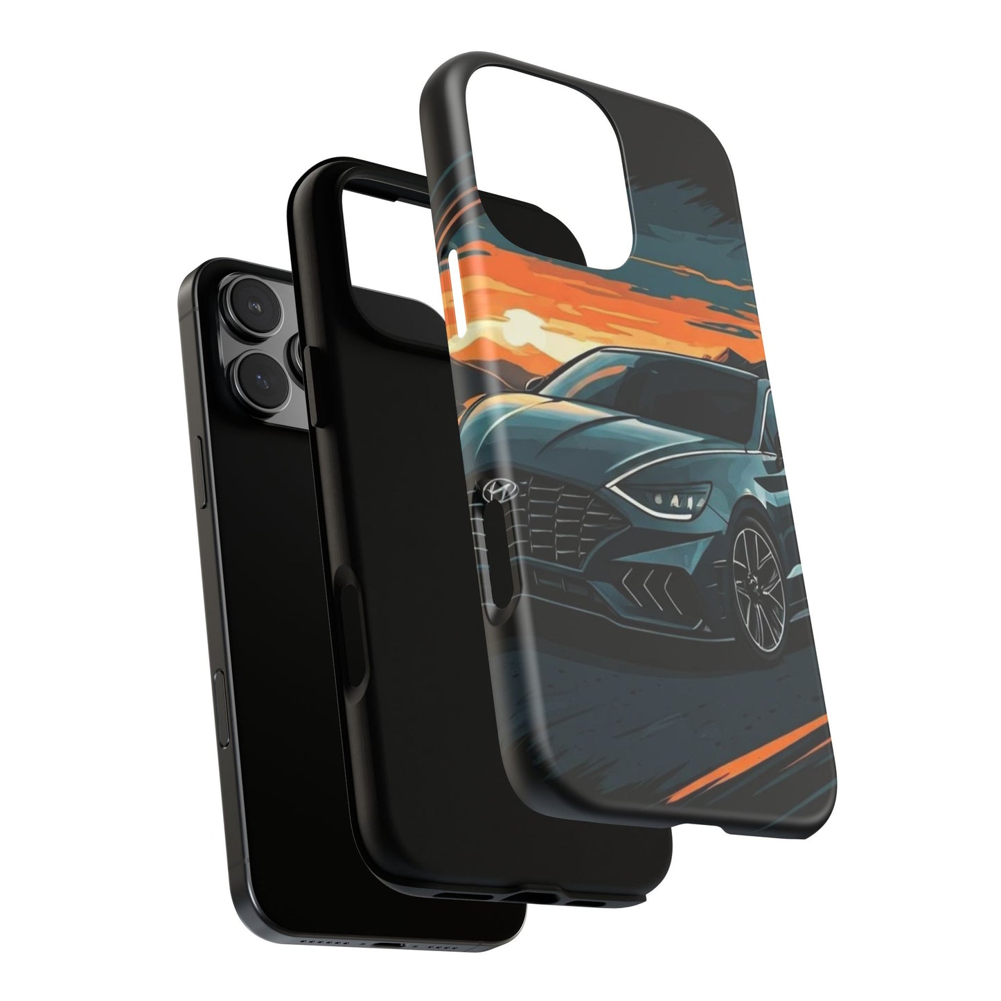 Hyundai Sonata-Sunset Drive-Dual Layer Ultra Tough Phone Case Printify by The Night Shift Automotive Apparel