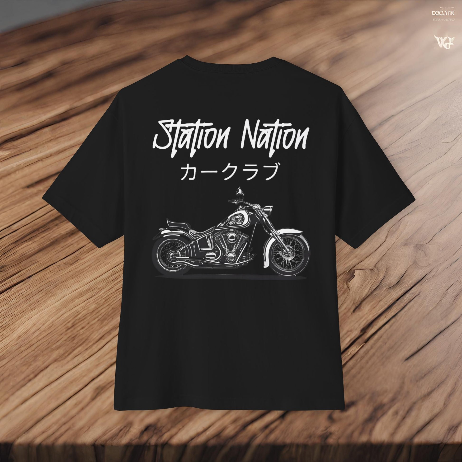 Station Nation-Premium, Ultra Soft Unisex Oversized Boxy Tee Printify by The Night Shift Automotive Apparel