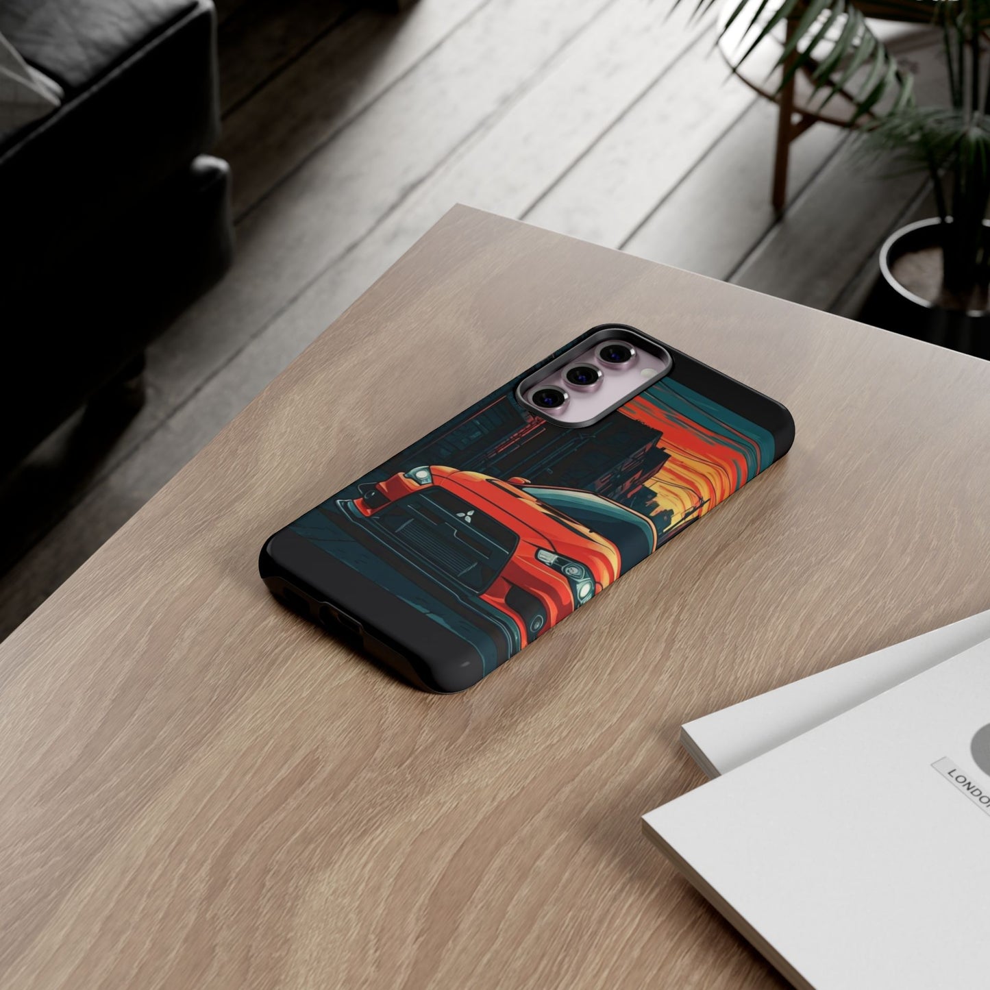 Mitsubishi Evo X Street Life-Dual Layer Ultra Tough Phone Case Samsung Galaxy S23 Plus Glossy Printify by The Night Shift Automotive Apparel