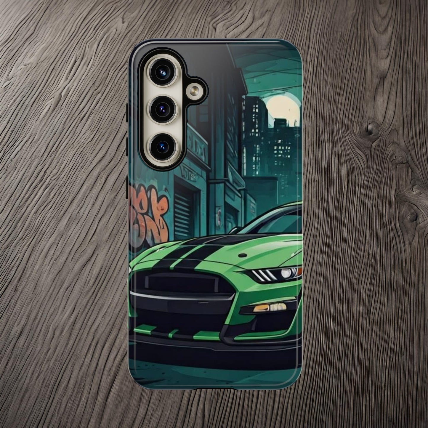 Ford Mustang Shelby GT500 Street Life-Dual Layer Ultra Tough Phone Case Samsung Galaxy S24 Glossy Printify by The Night Shift Automotive Apparel