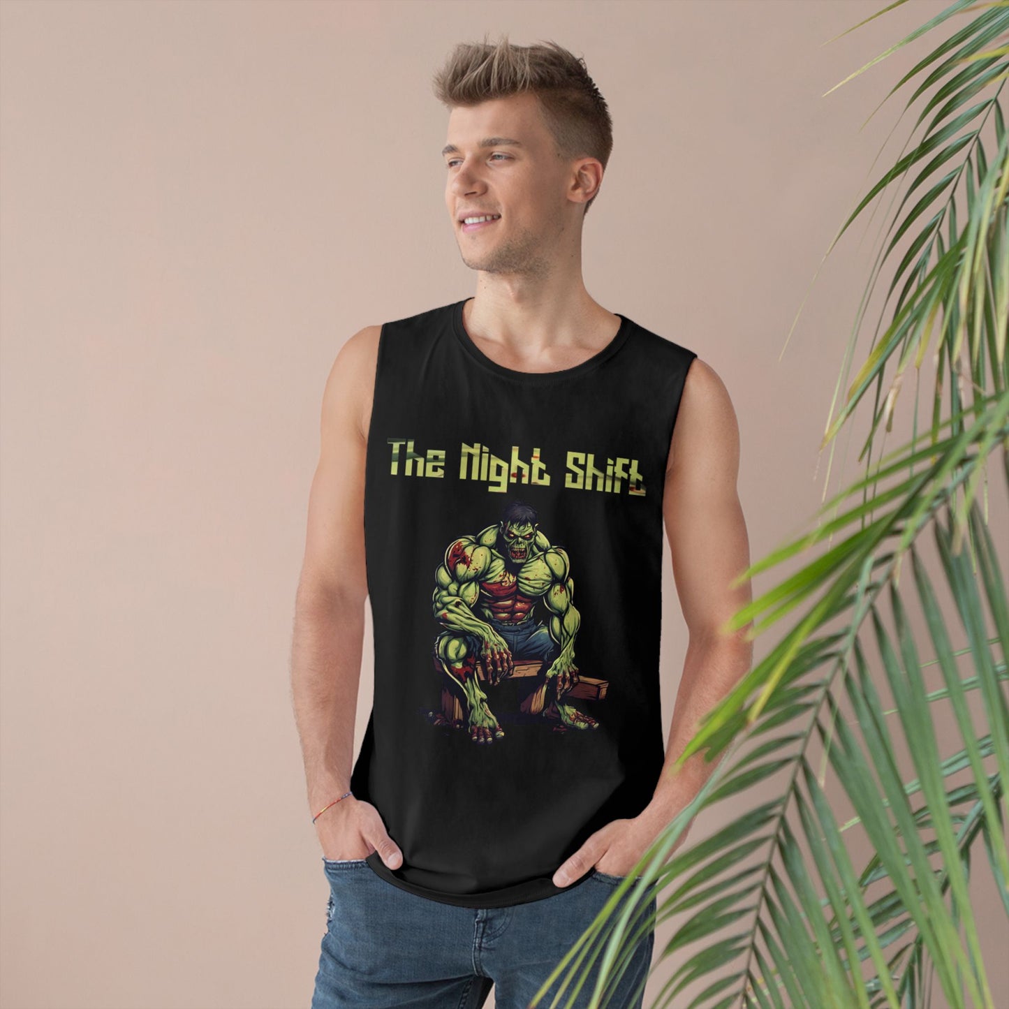 Zombie Body Builder - Premium Unisex Barnard Tank Top Printify by The Night Shift Automotive Apparel