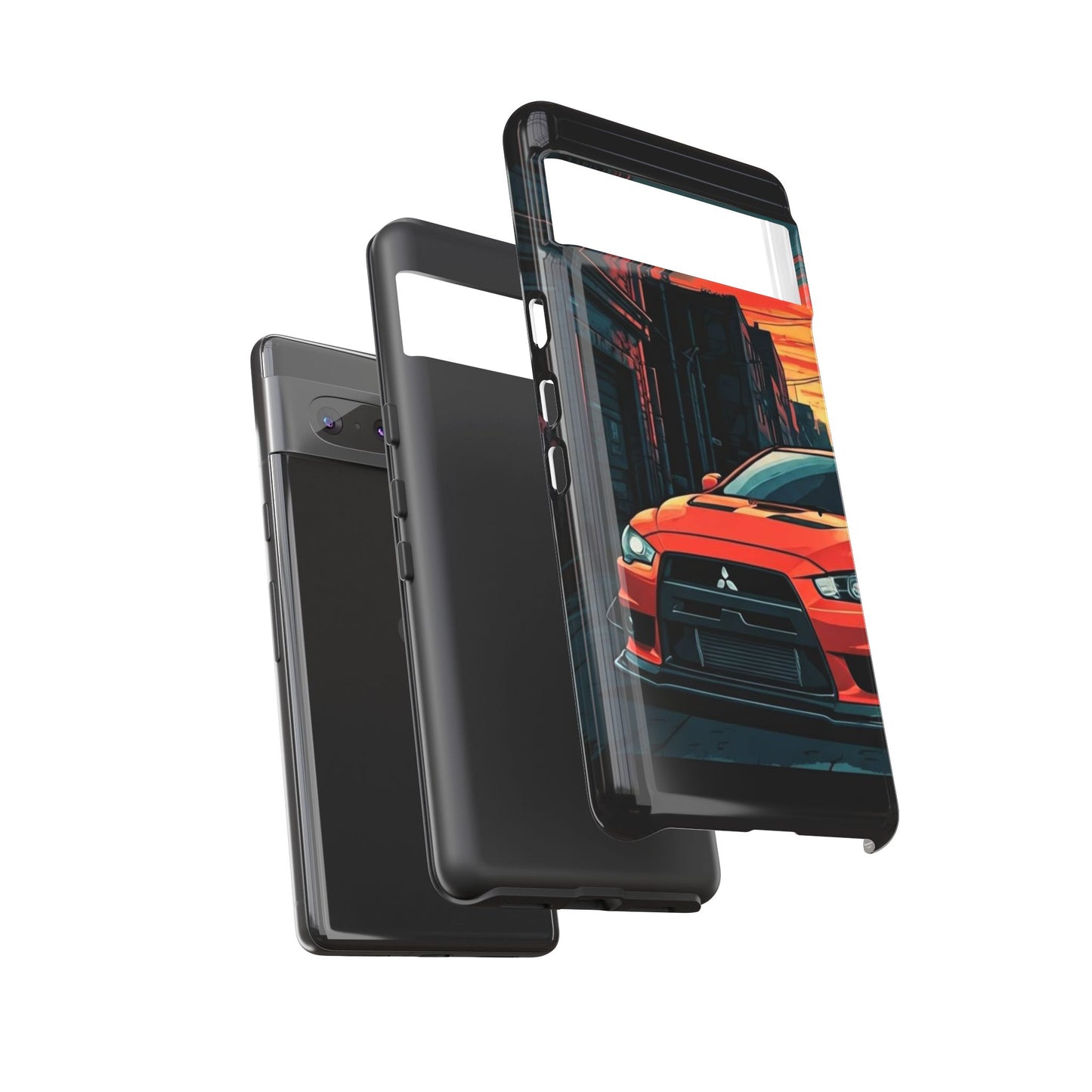 Mitsubishi Evo X Street Life-Dual Layer Ultra Tough Phone Case Printify by The Night Shift Automotive Apparel