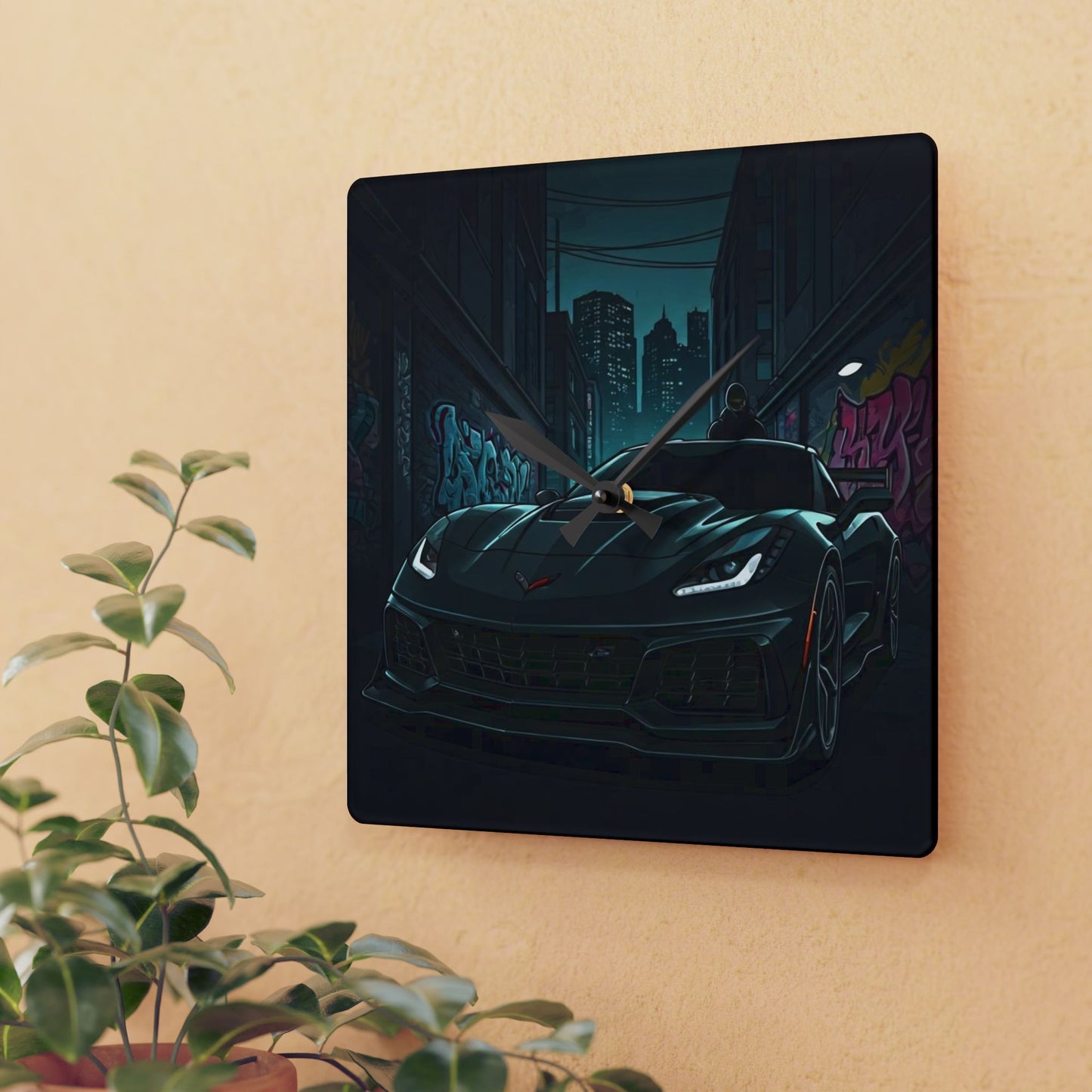 Chevy Corvette C7 Street Life-Acrylic Wall Clock
