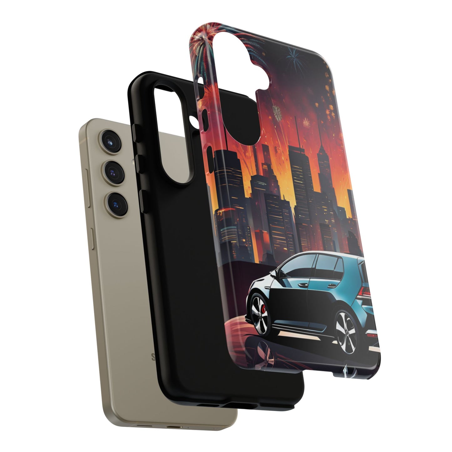Volkswagon Golf GTI Fireworks-Dual Layer Ultra Tough Phone Case Printify by The Night Shift Automotive Apparel