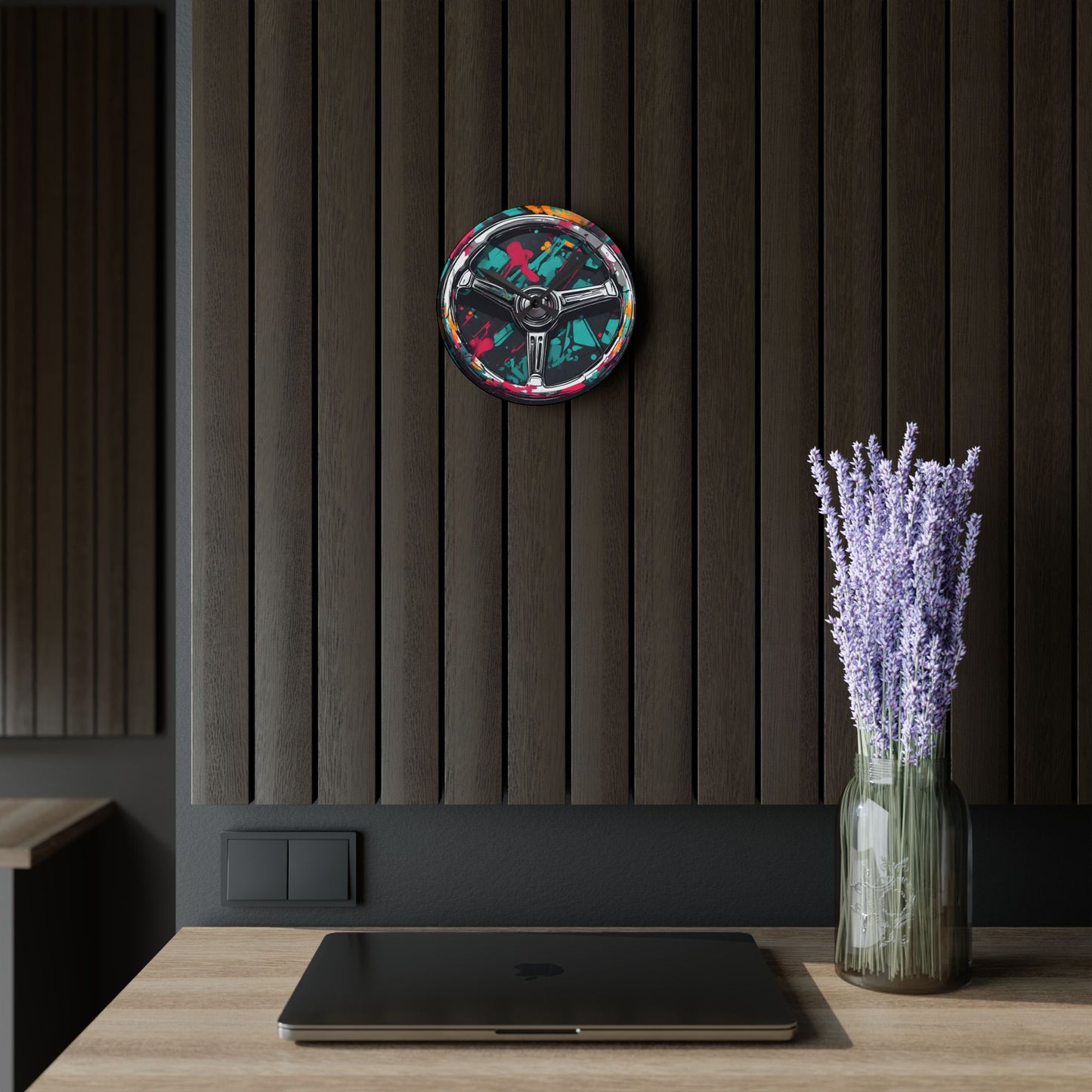 Steering Wheel-Acrylic Wall Clock
