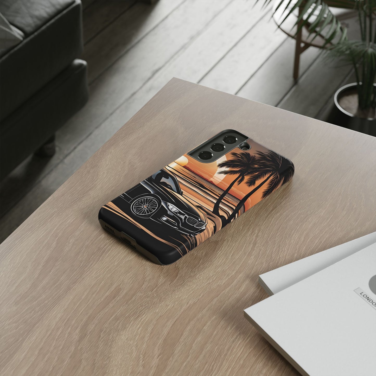 BMW Sunset On The Beach-Dual Layer Ultra Tough Phone Case Samsung Galaxy S22 Matte Printify by The Night Shift Automotive Apparel