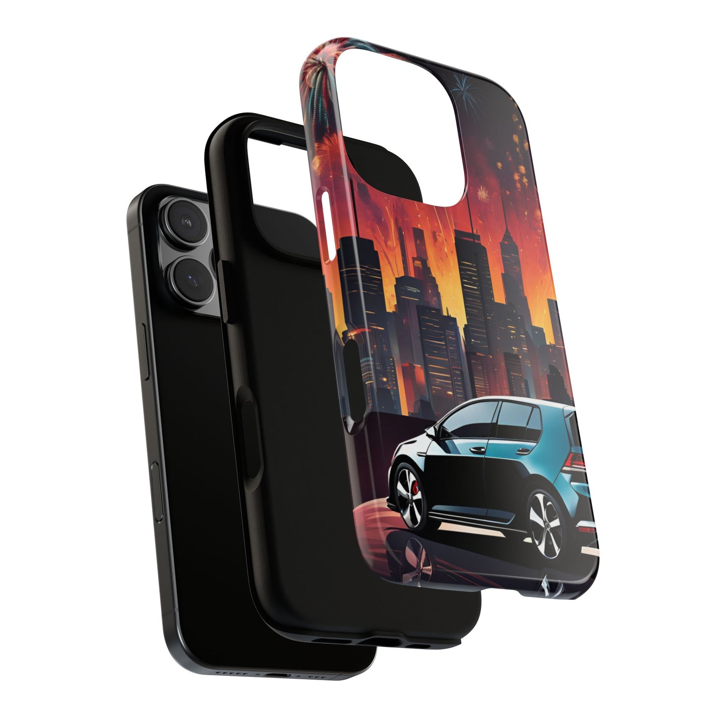 Volkswagon Golf GTI Fireworks-Dual Layer Ultra Tough Phone Case Printify by The Night Shift Automotive Apparel