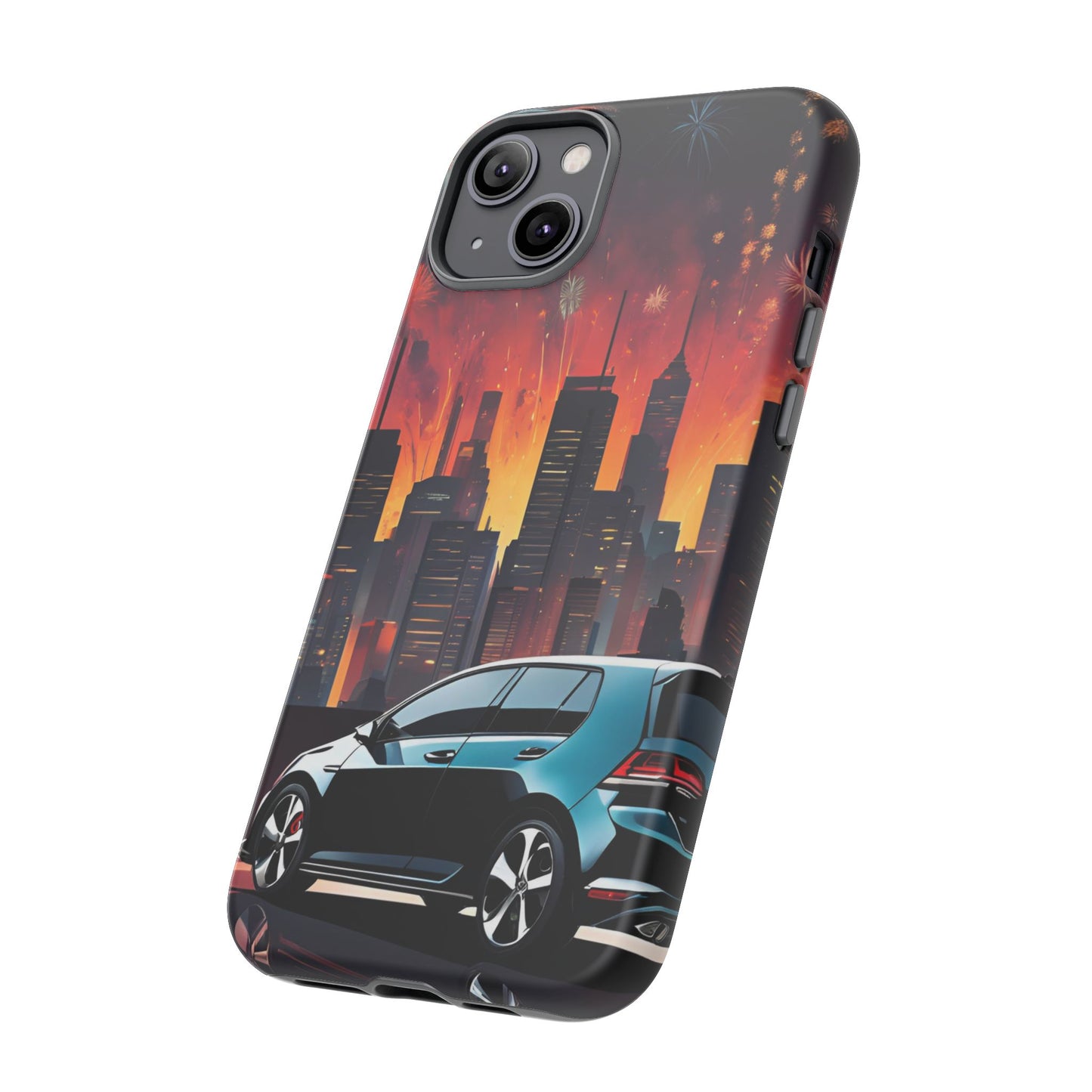 Volkswagon Golf GTI Fireworks-Dual Layer Ultra Tough Phone Case Printify by The Night Shift Automotive Apparel