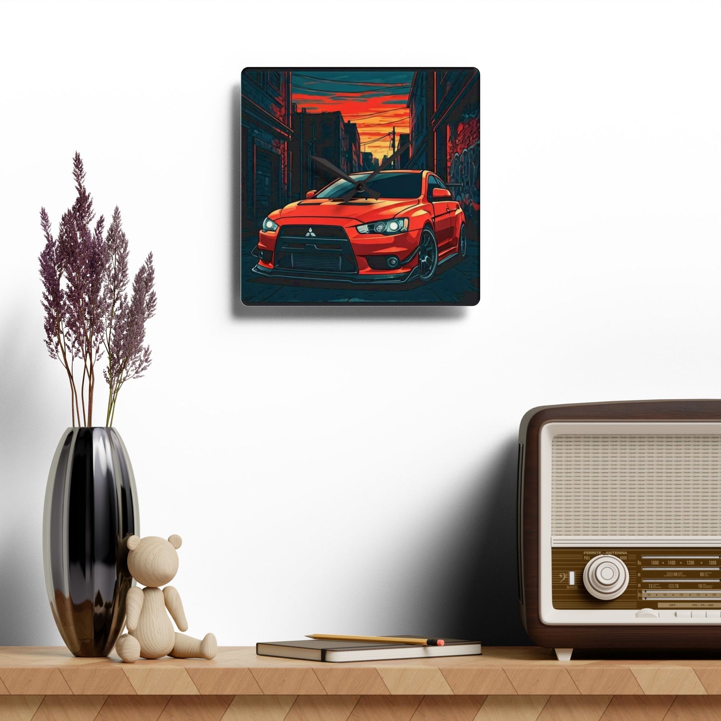 Mitsubishi Lancer Evo X Street Life-Acrylic Wall Clock