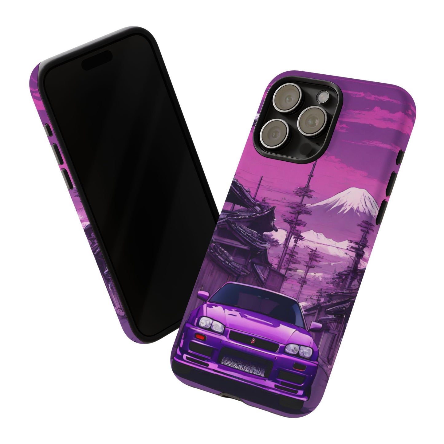 Nissan Skyline R34 Mt Fuji-Dual Layer Ultra Tough Phone Case Printify by The Night Shift Automotive Apparel
