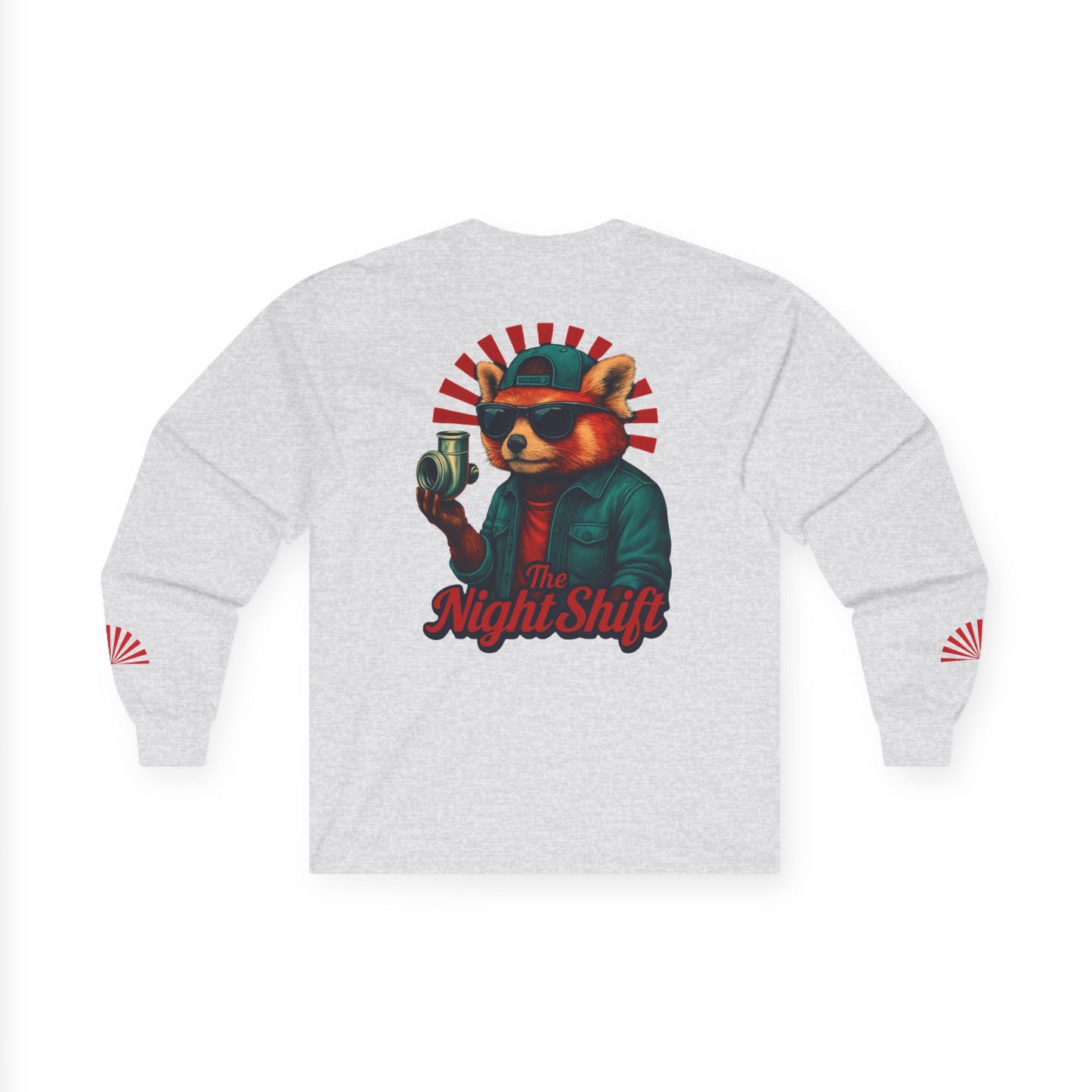 Good Vibes Red Panda-Premium, Ultra Soft Unisex Long Sleeve Tee Printify by The Night Shift Automotive Apparel
