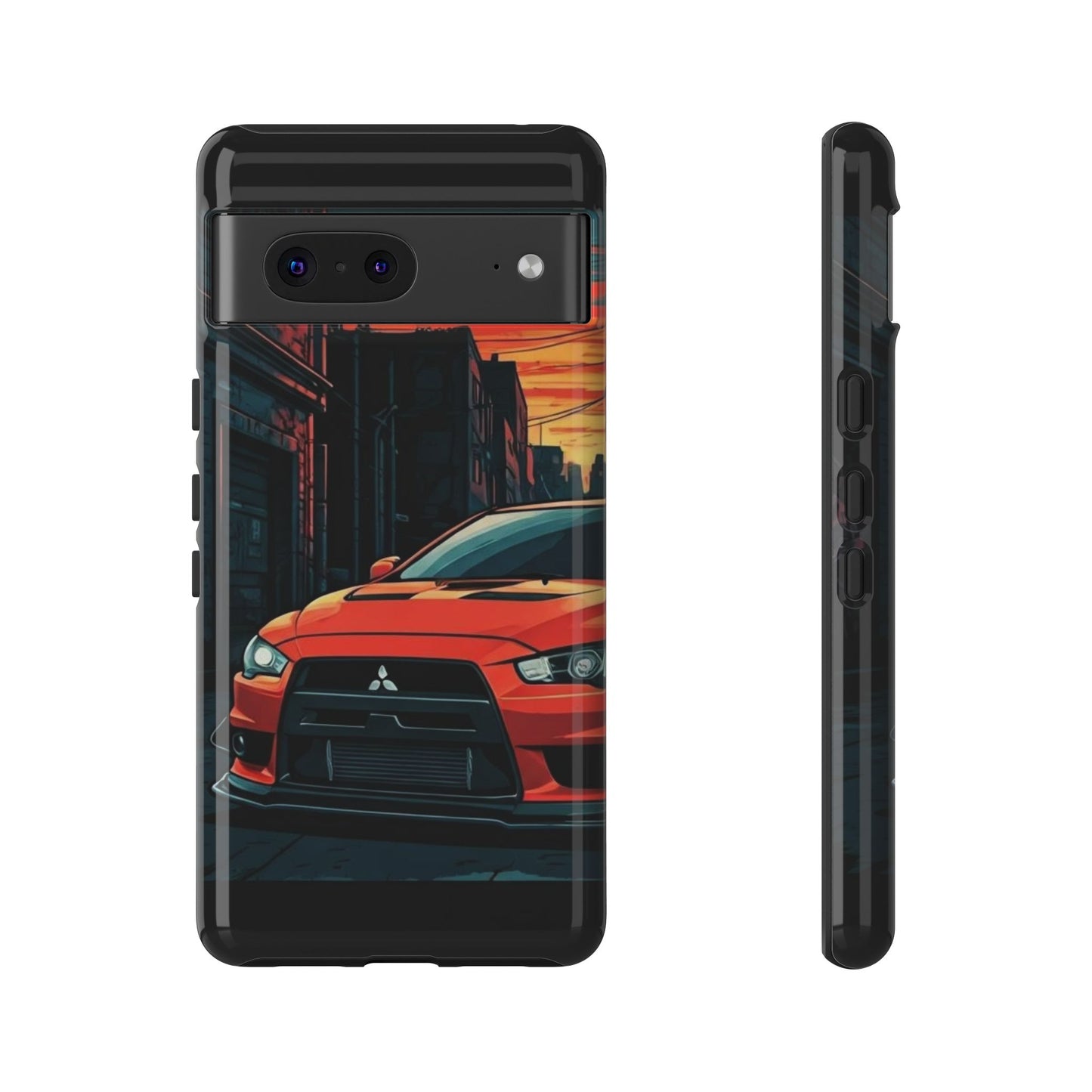 Mitsubishi Evo X Street Life-Dual Layer Ultra Tough Phone Case Printify by The Night Shift Automotive Apparel