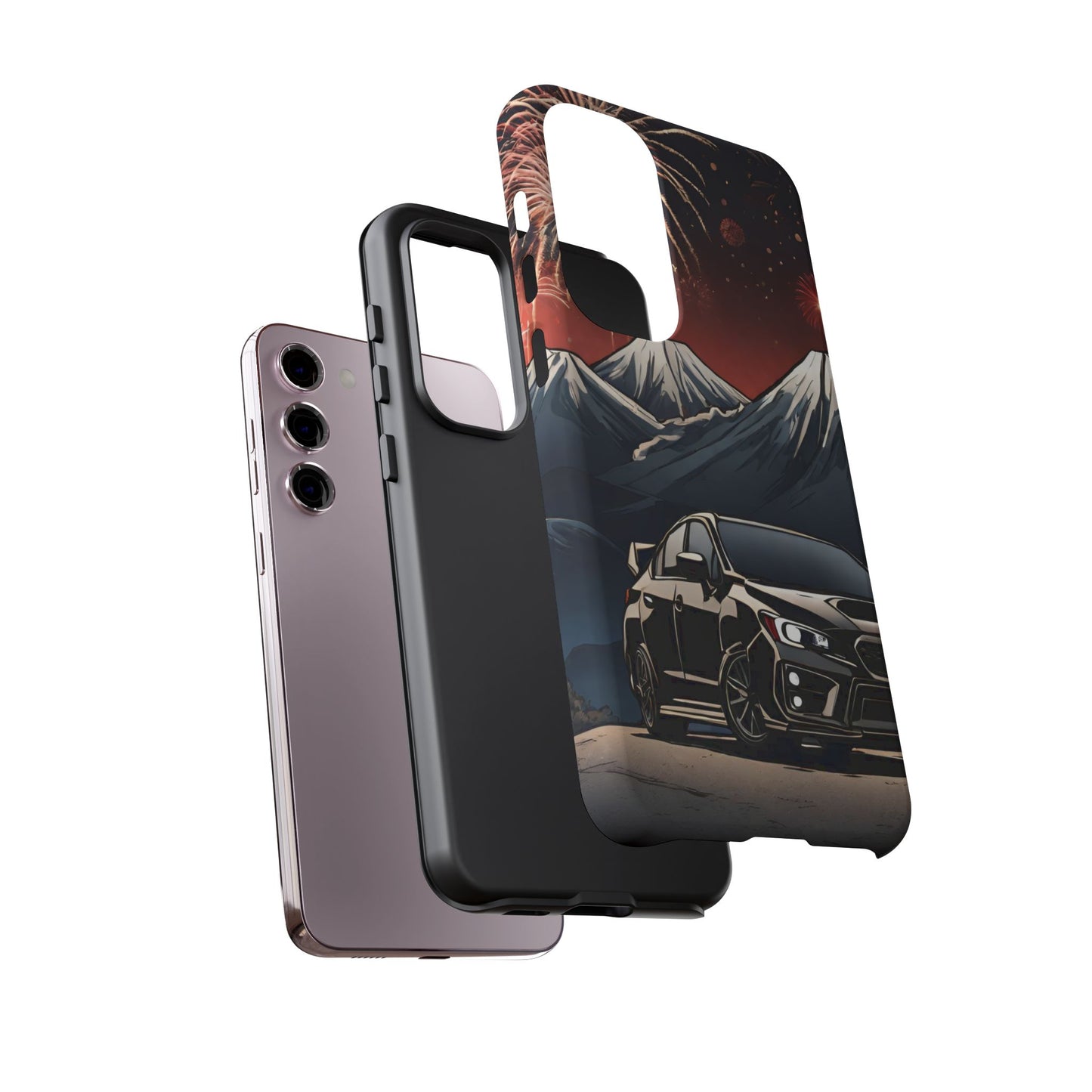Subaru WRX/STI Fireworks-Dual Layer Ultra Tough Phone Case Printify by The Night Shift Automotive Apparel