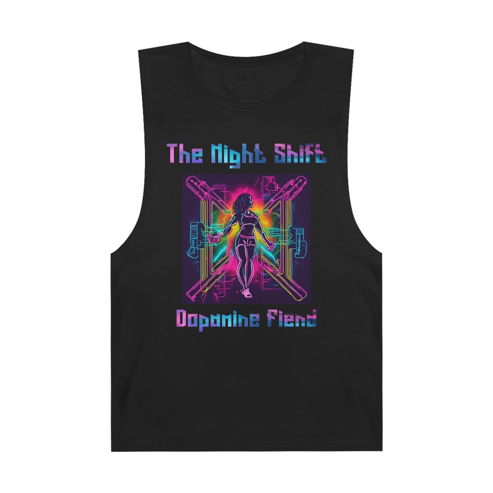 Dopamine Fiend - Premium Unisex Barnard Tank Top Black Printify by The Night Shift Automotive Apparel