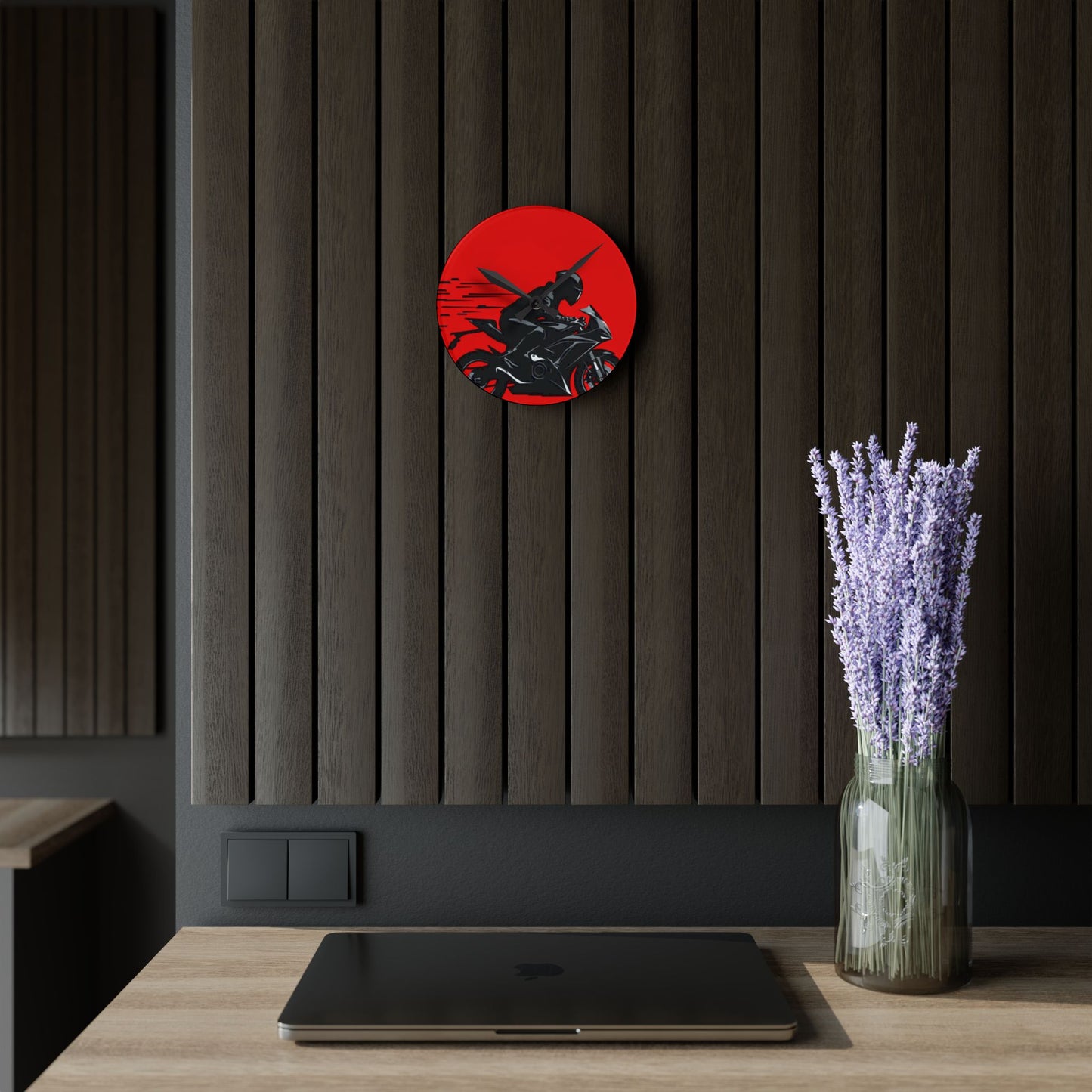 Escape Reality Motorcycle-Acrylic Wall Clock